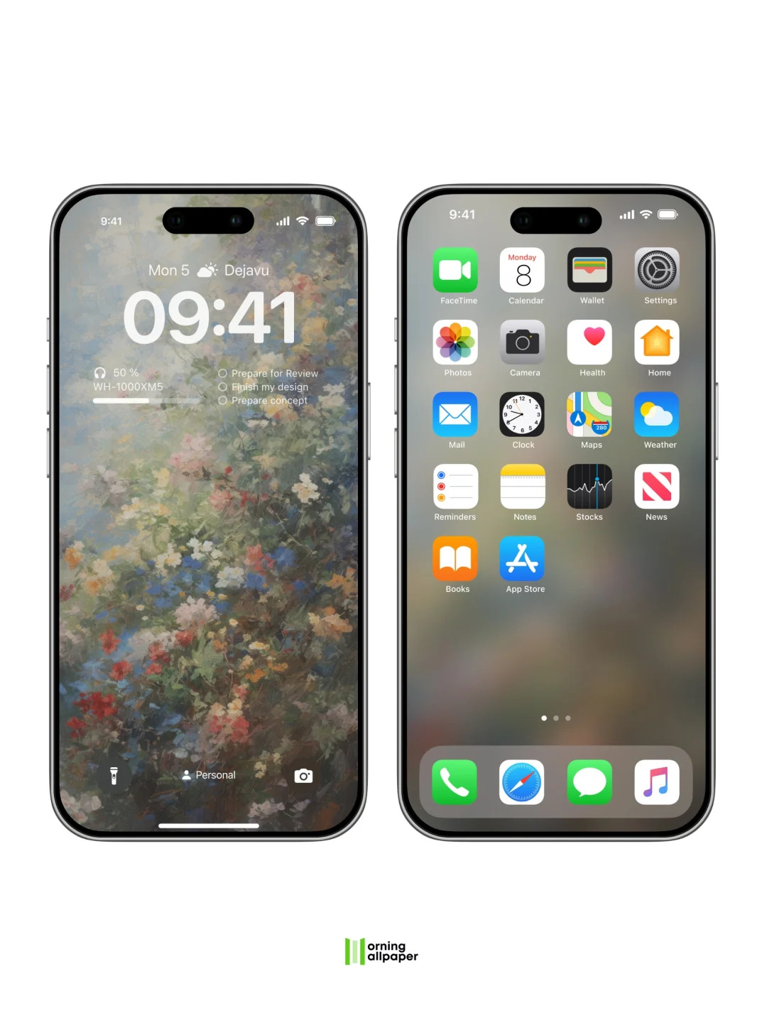 iPhone 壁纸｜画意悠然·百花争艳｜824