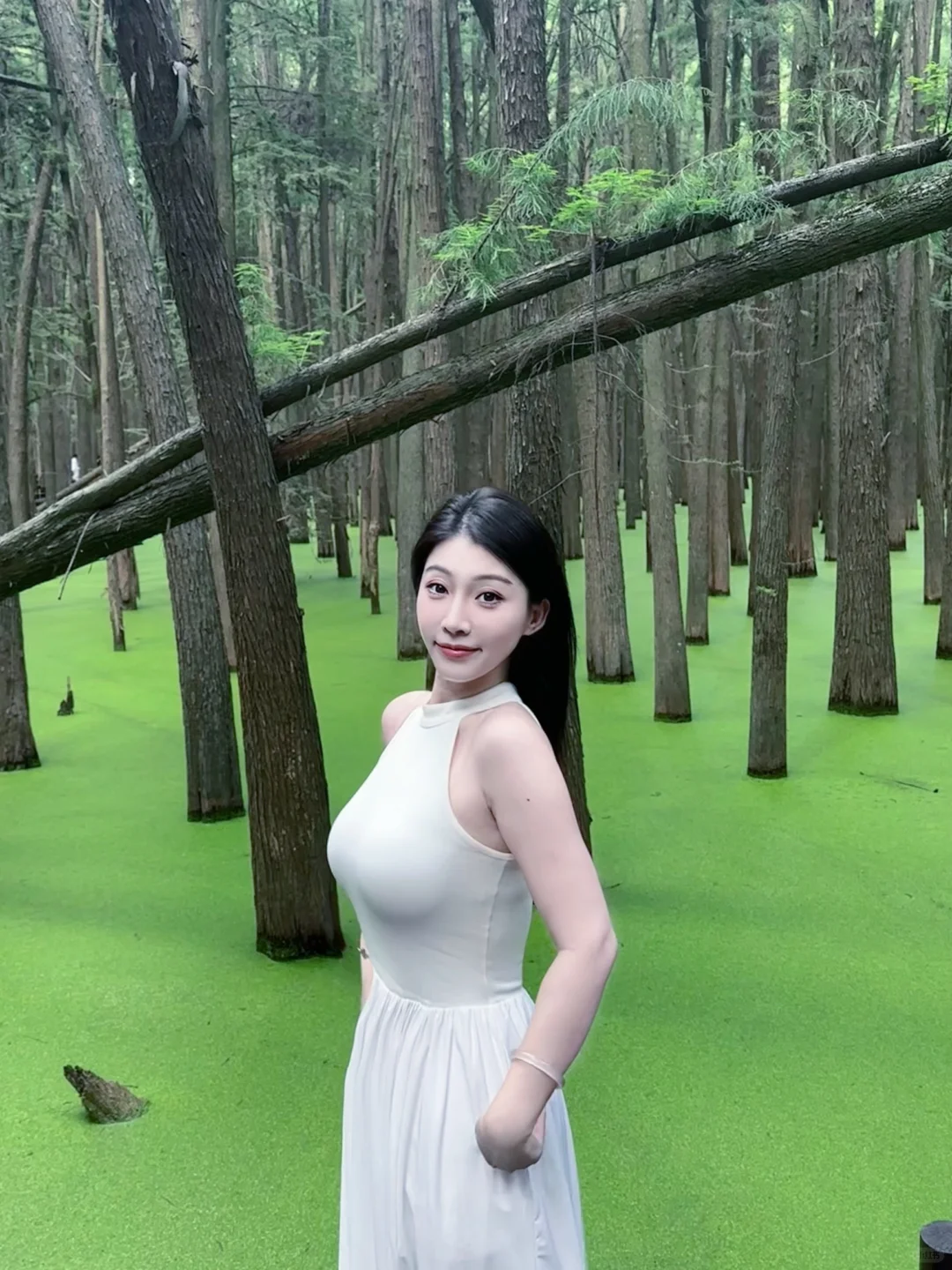 姗姗来迟 青山湖 逛天然氧吧 做氧气美女