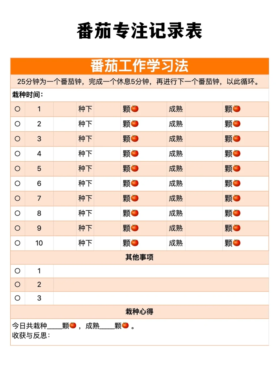 艾宾浩斯复习记忆表，如需自取