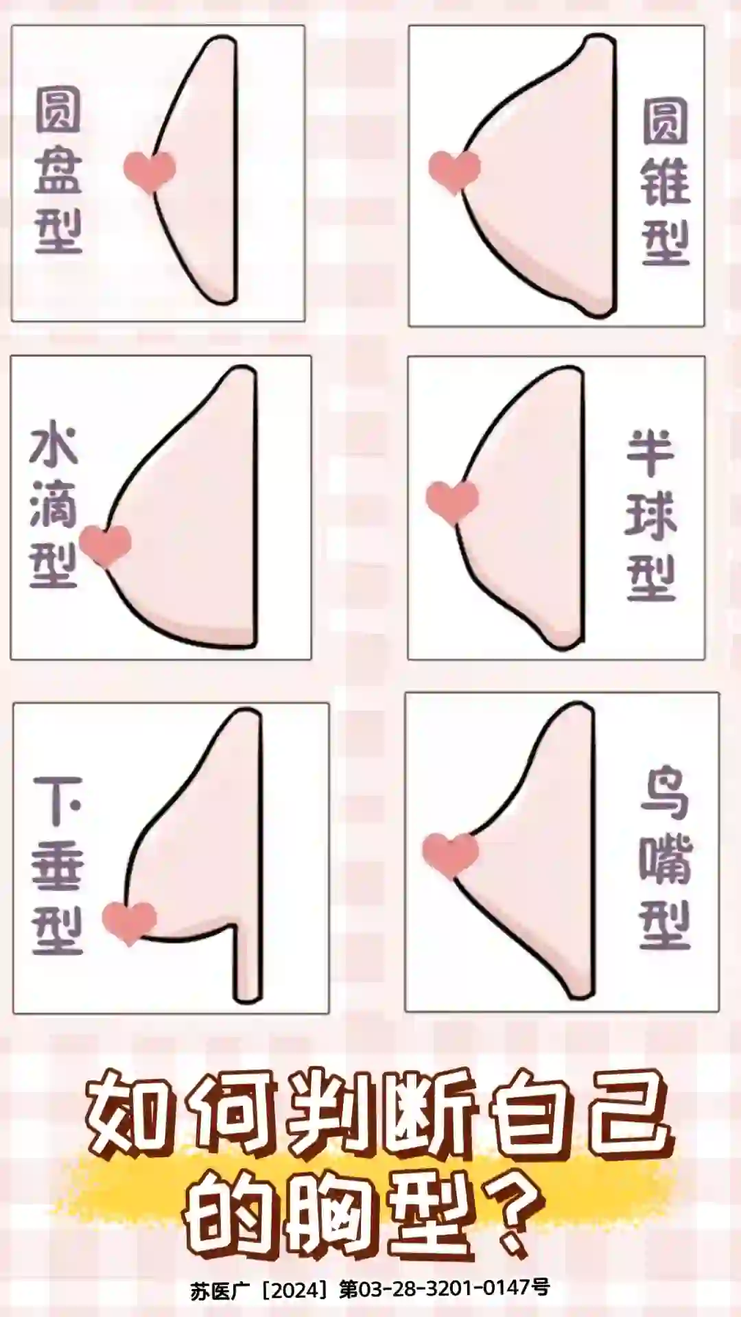 一张图教会你‼️怎么判断胸型‼️