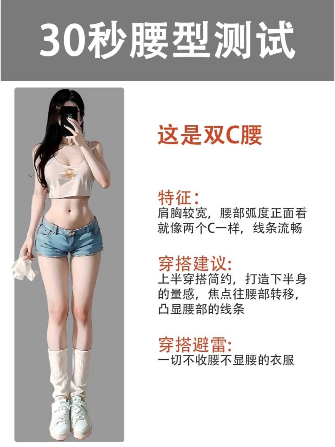 ?秒腰型测试丨测出你的身材穿搭✅