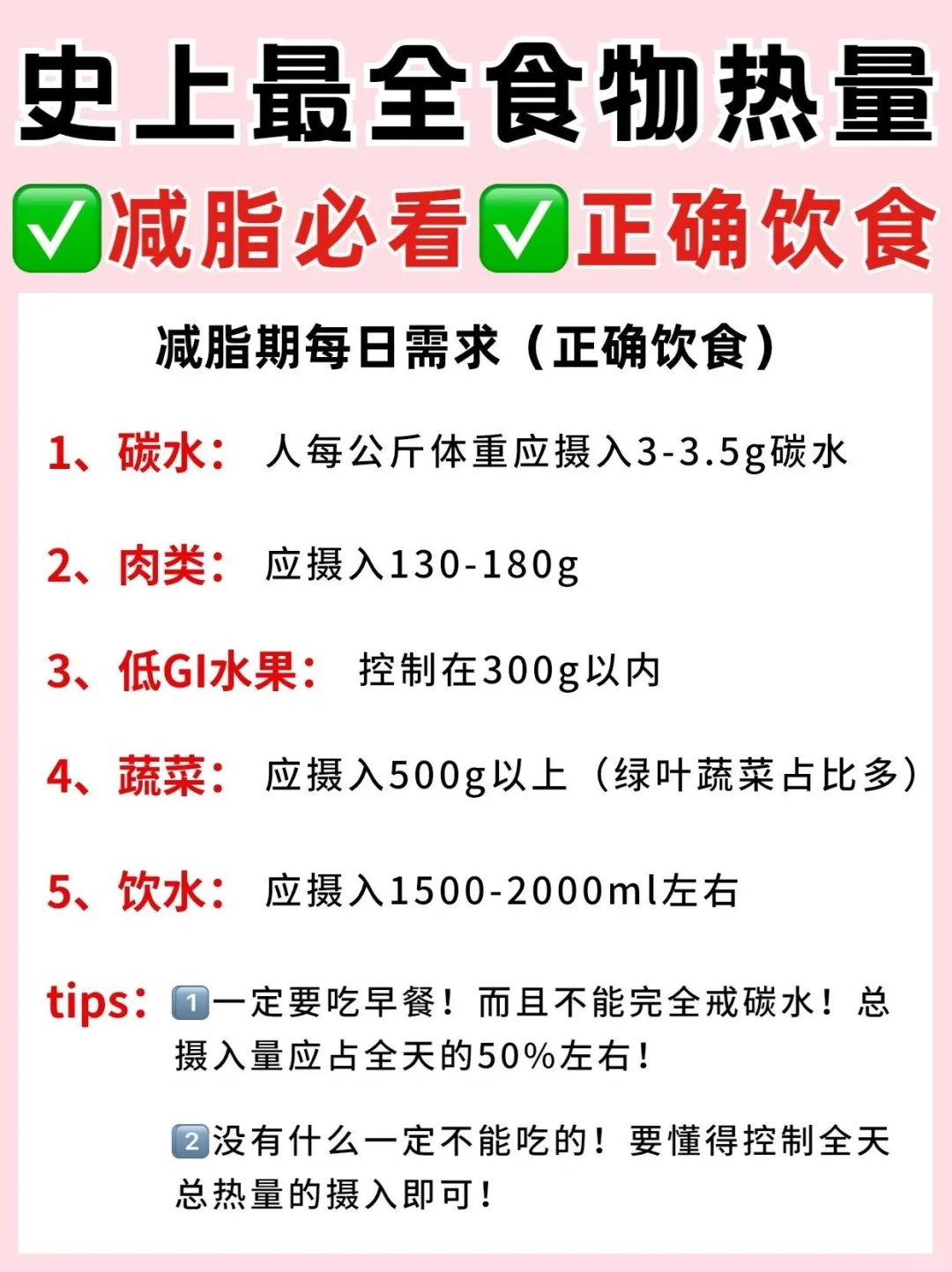 食物卡路里对照表，米饭、奶茶卡路里