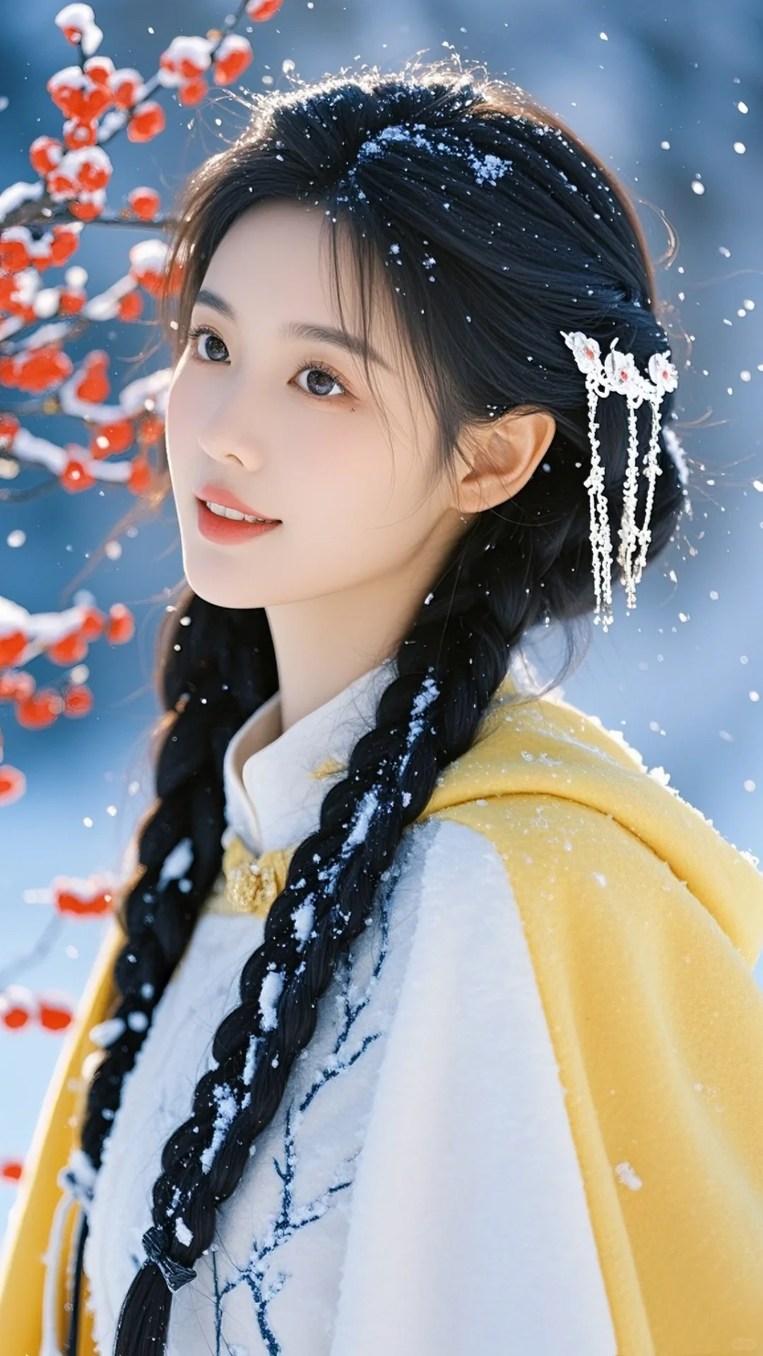 雪中梅花古风美人