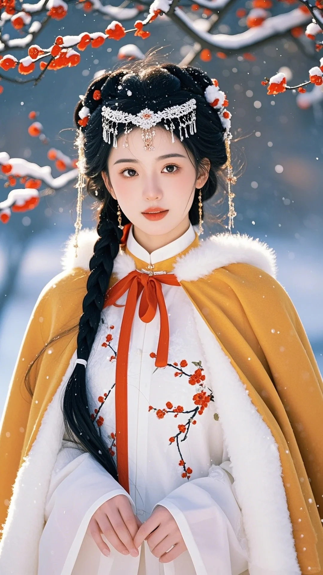 雪中梅花古风美人