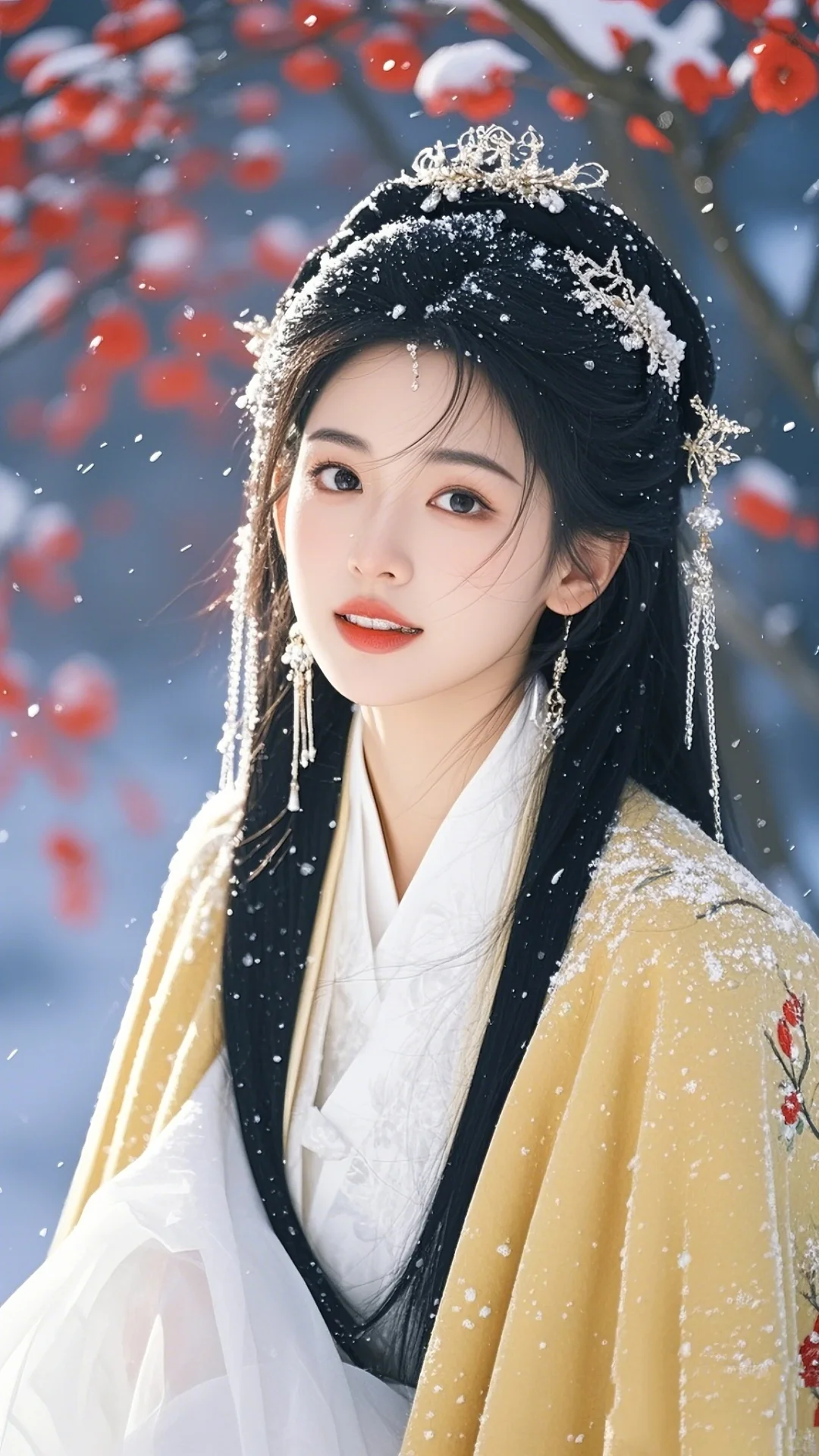 雪中梅花古风美人