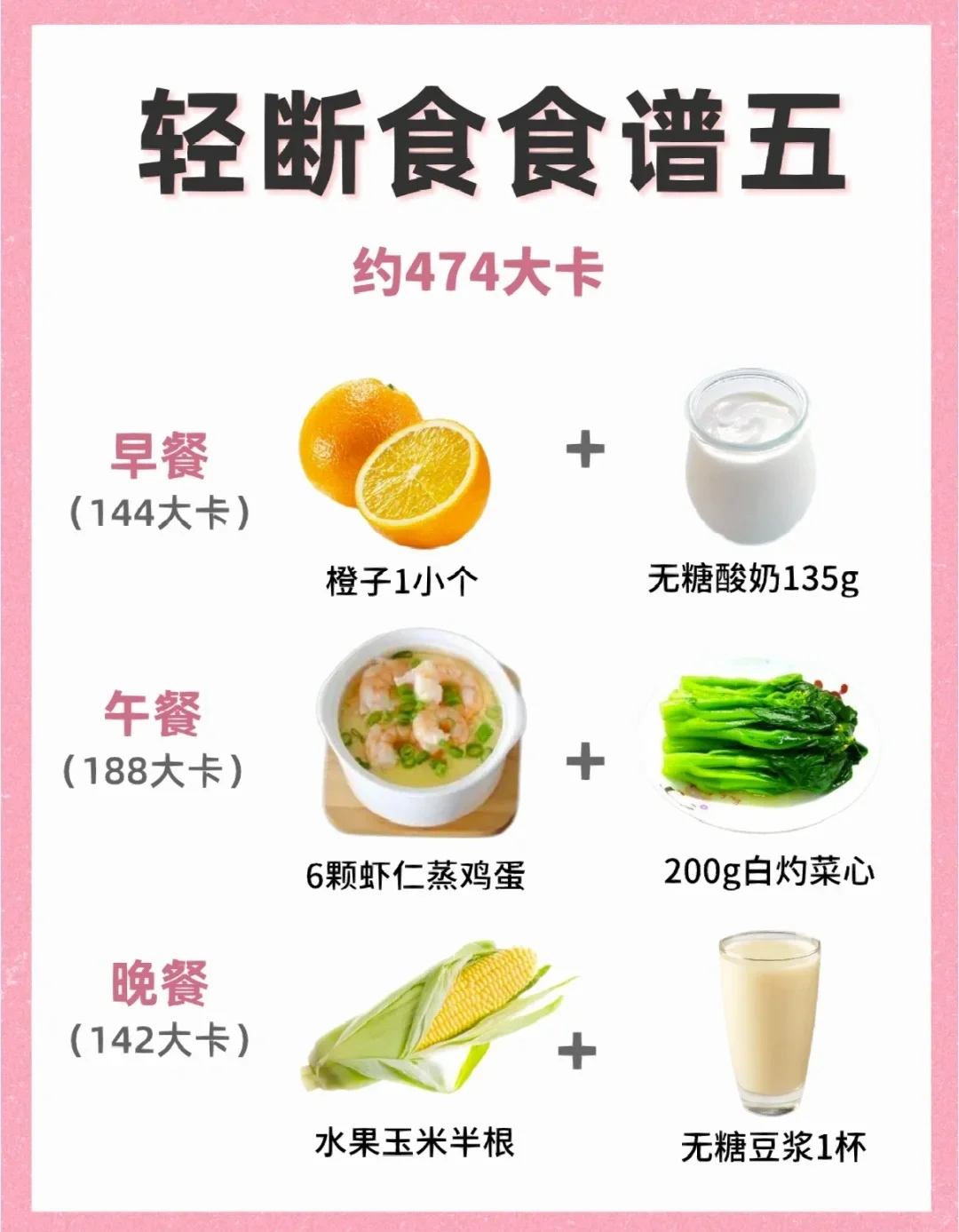 减脂平台期必看‼️轻断食食谱，5天不重复