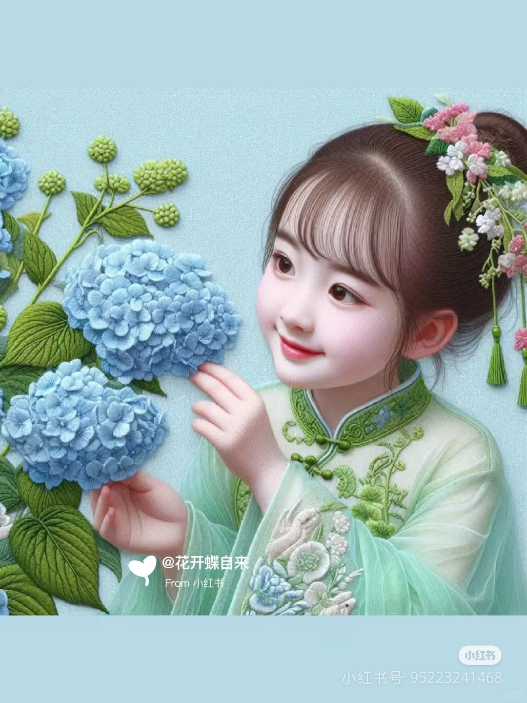 美丽的小女孩真可爱