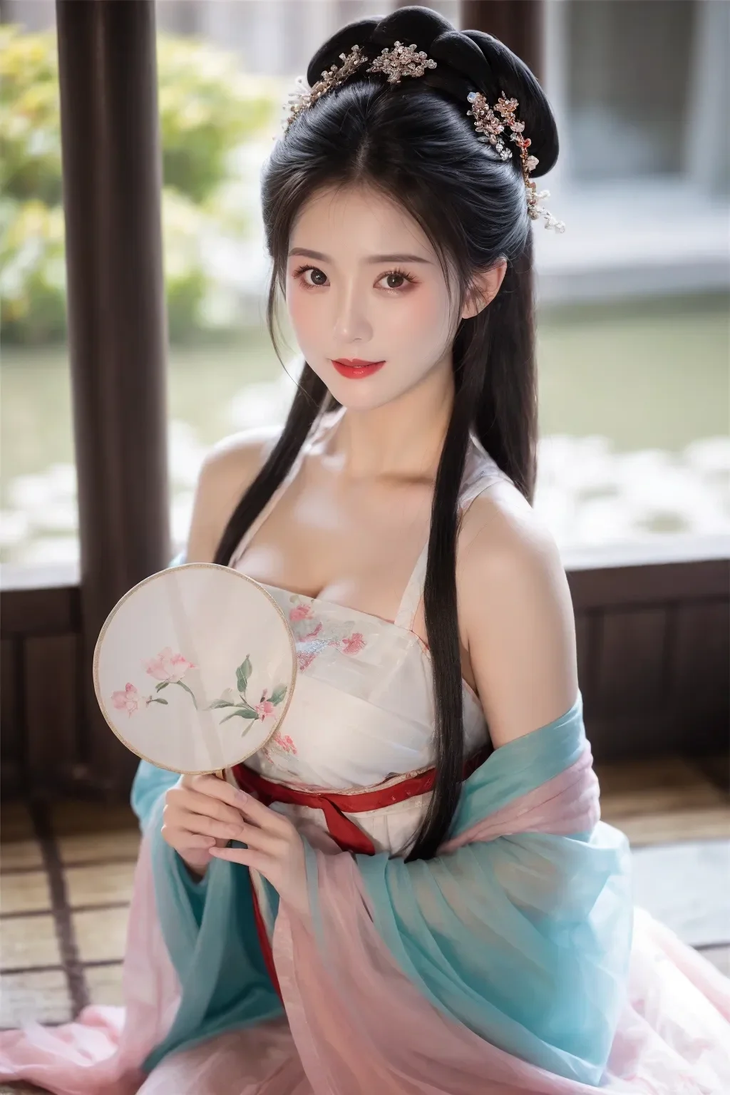 柔美婉约，汉服少女