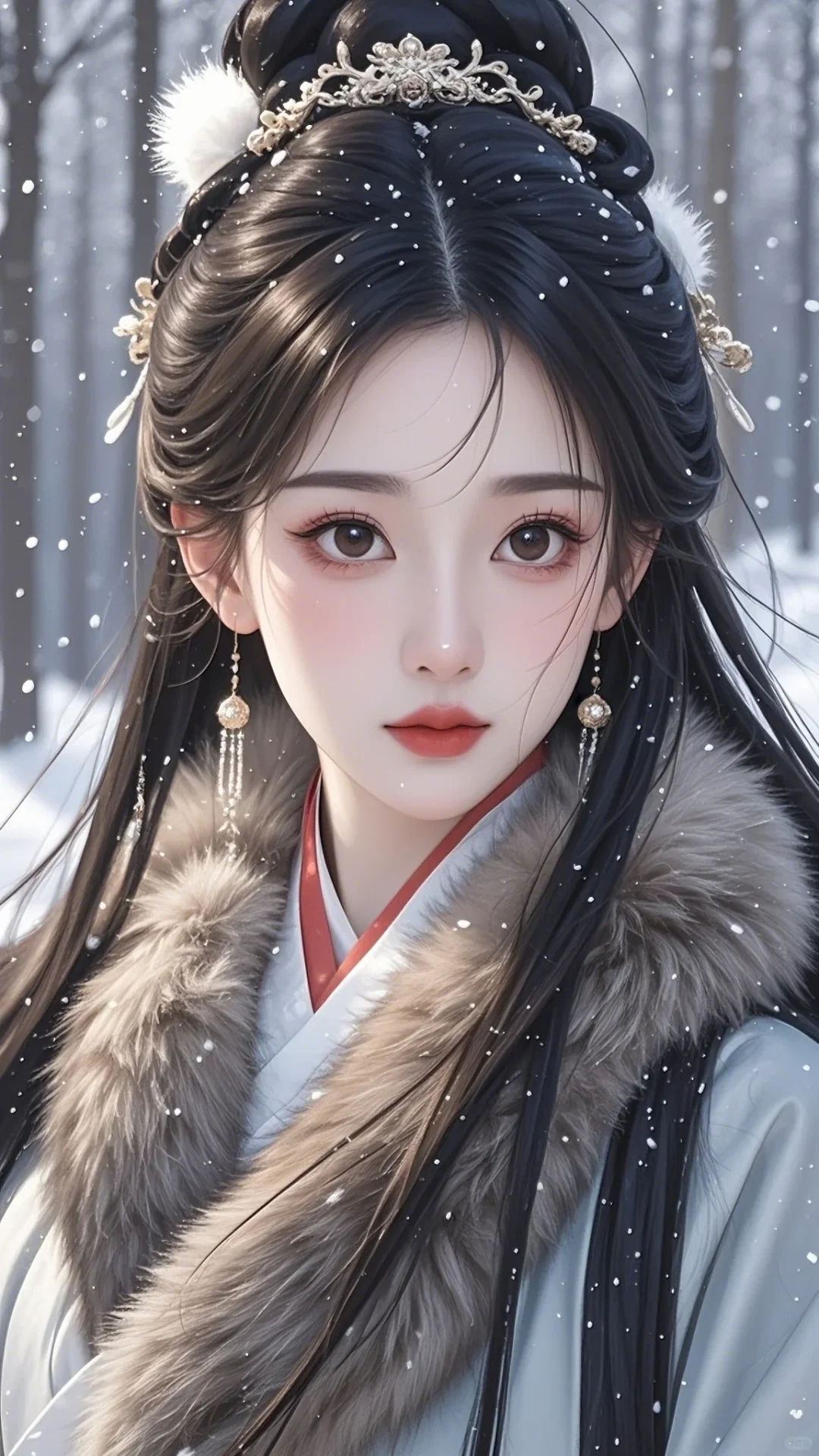 雪中美人|古风美女|古典头像