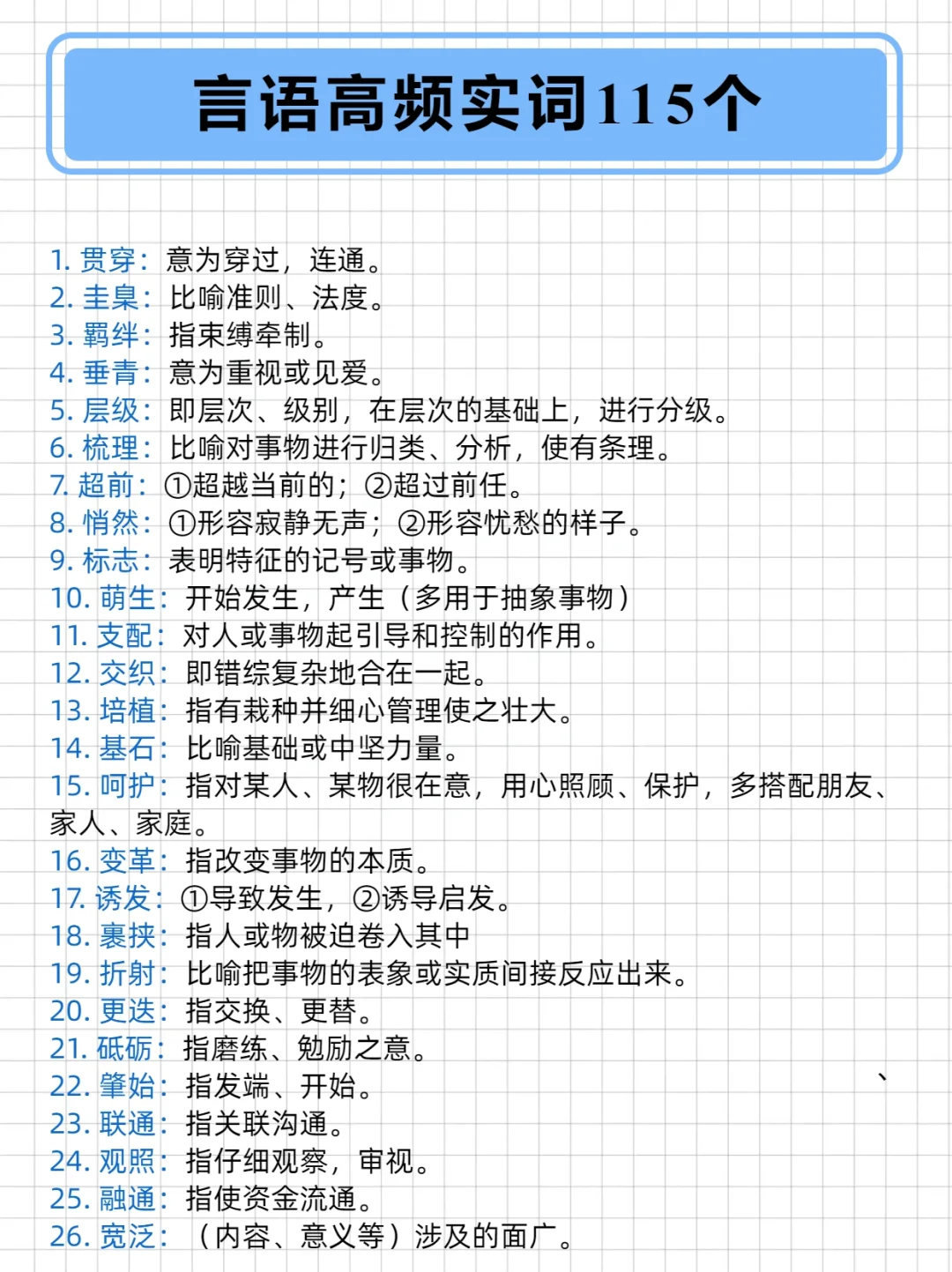 言语积累?高频成语115个