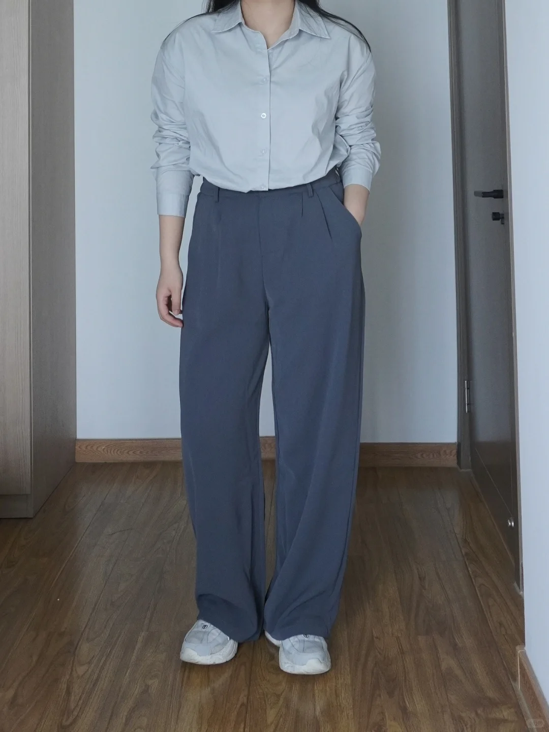 168cm/140斤 春日通勤?微胖显瘦衬衫LOOK