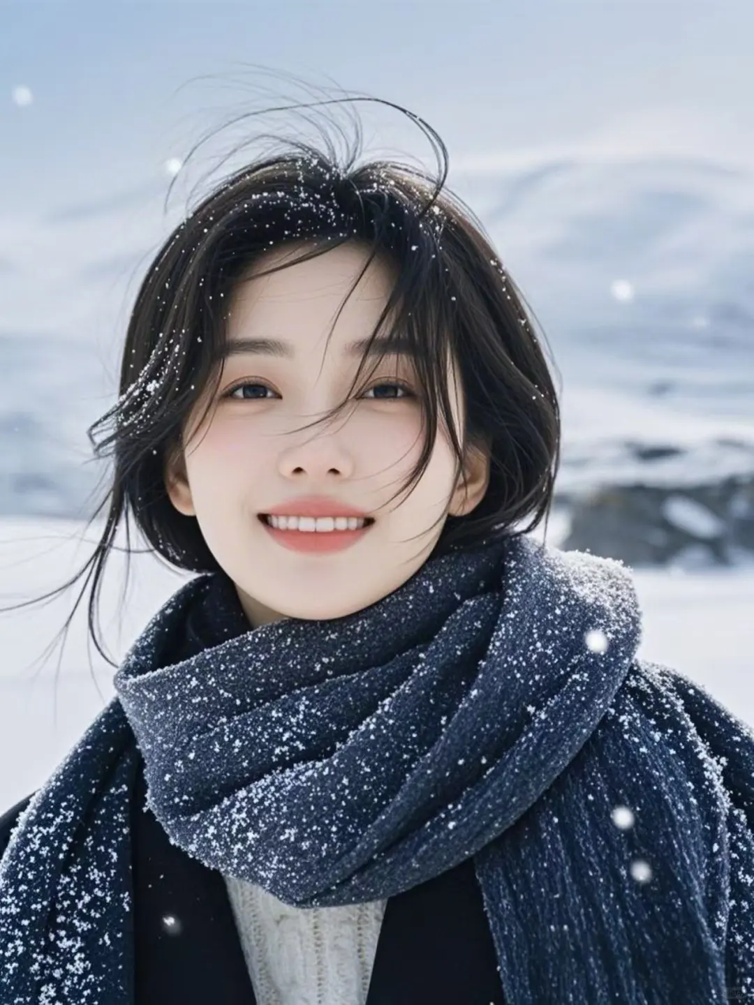 雪地女头像