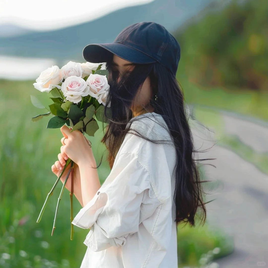 绝美捧花女生头像分享不露脸氛围感女生头像