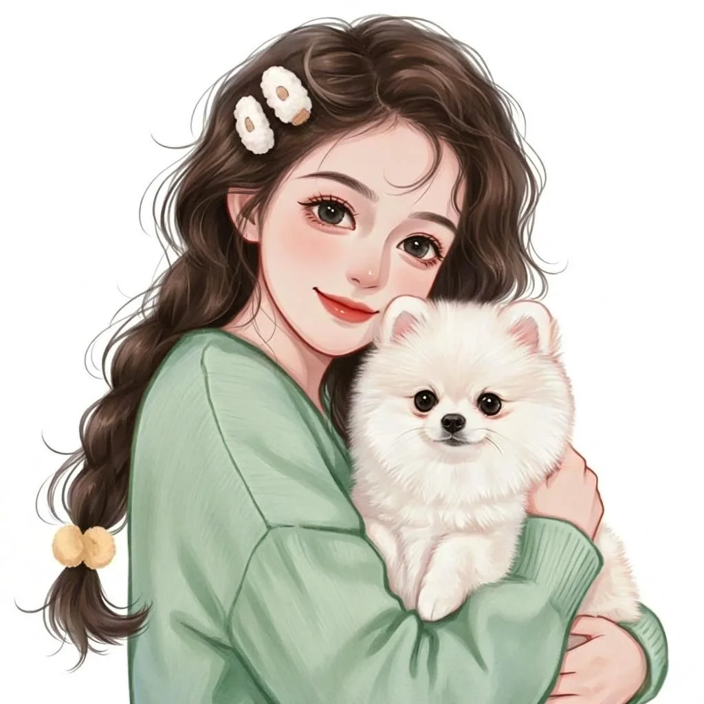 女生头像‖这组博美犬头像真的太可爱了