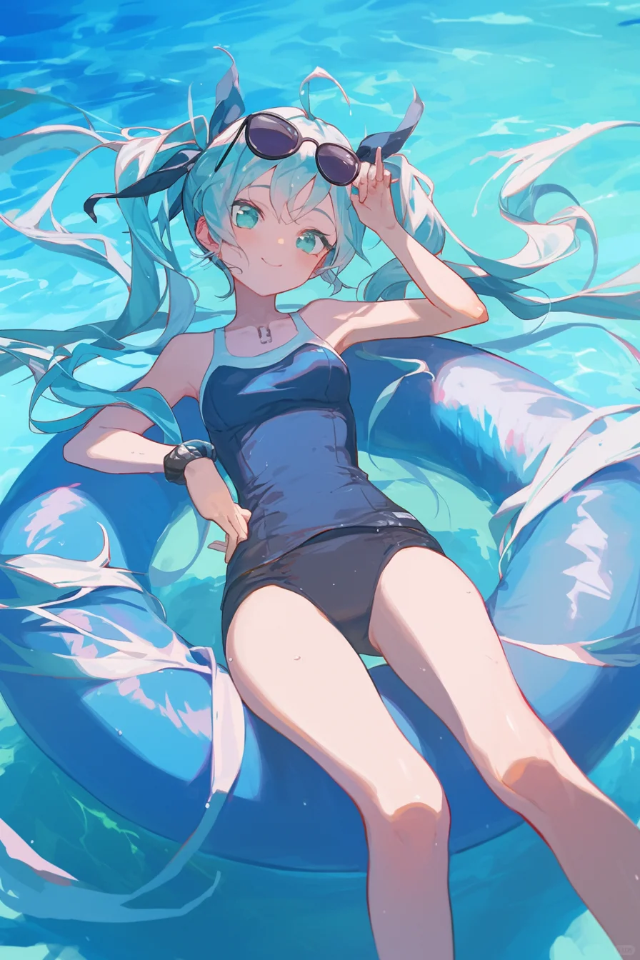 初音未来丨小时候的泳装照