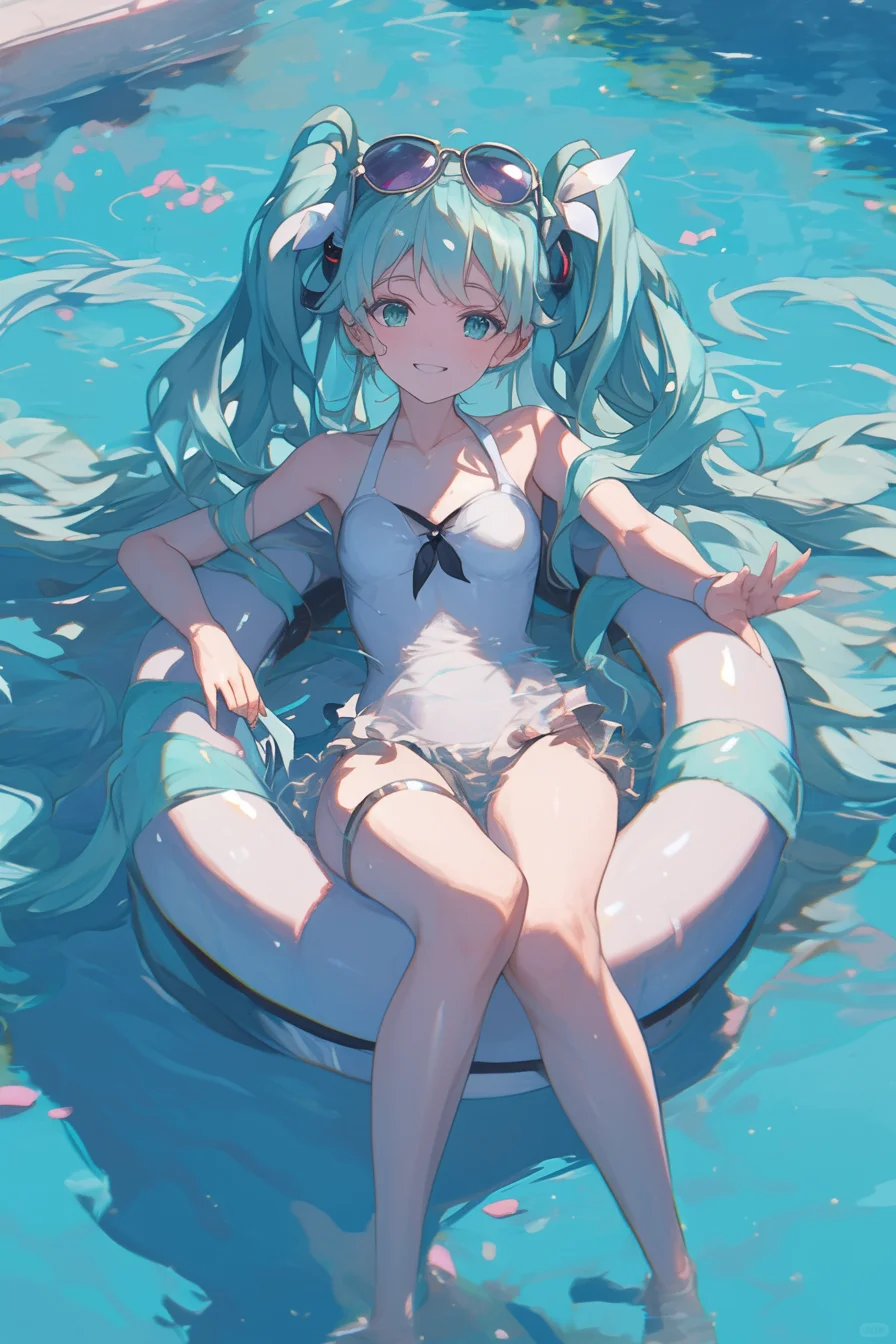 初音未来丨小时候的泳装照