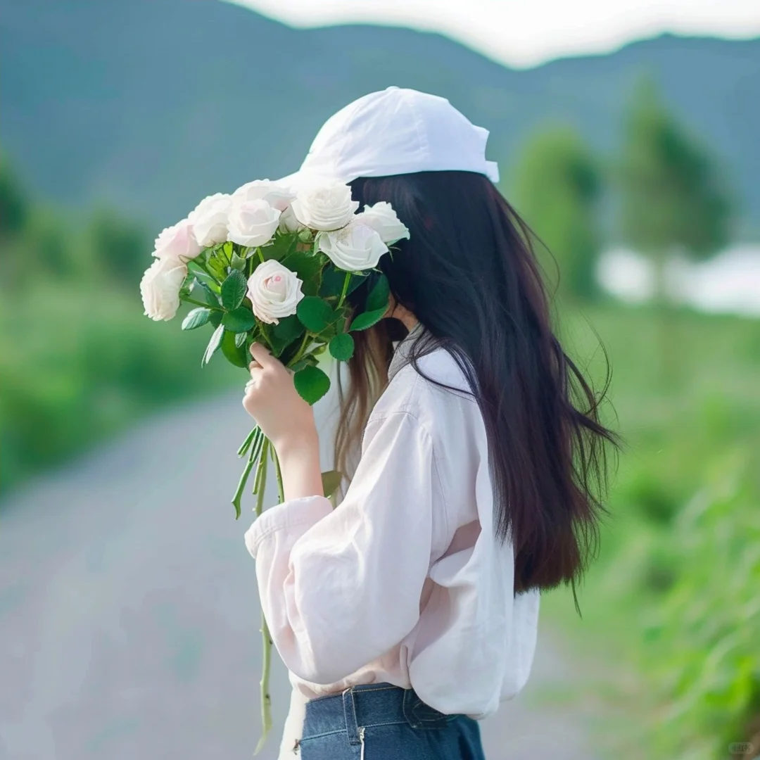 绝美捧花女生头像分享不露脸氛围感女生头像