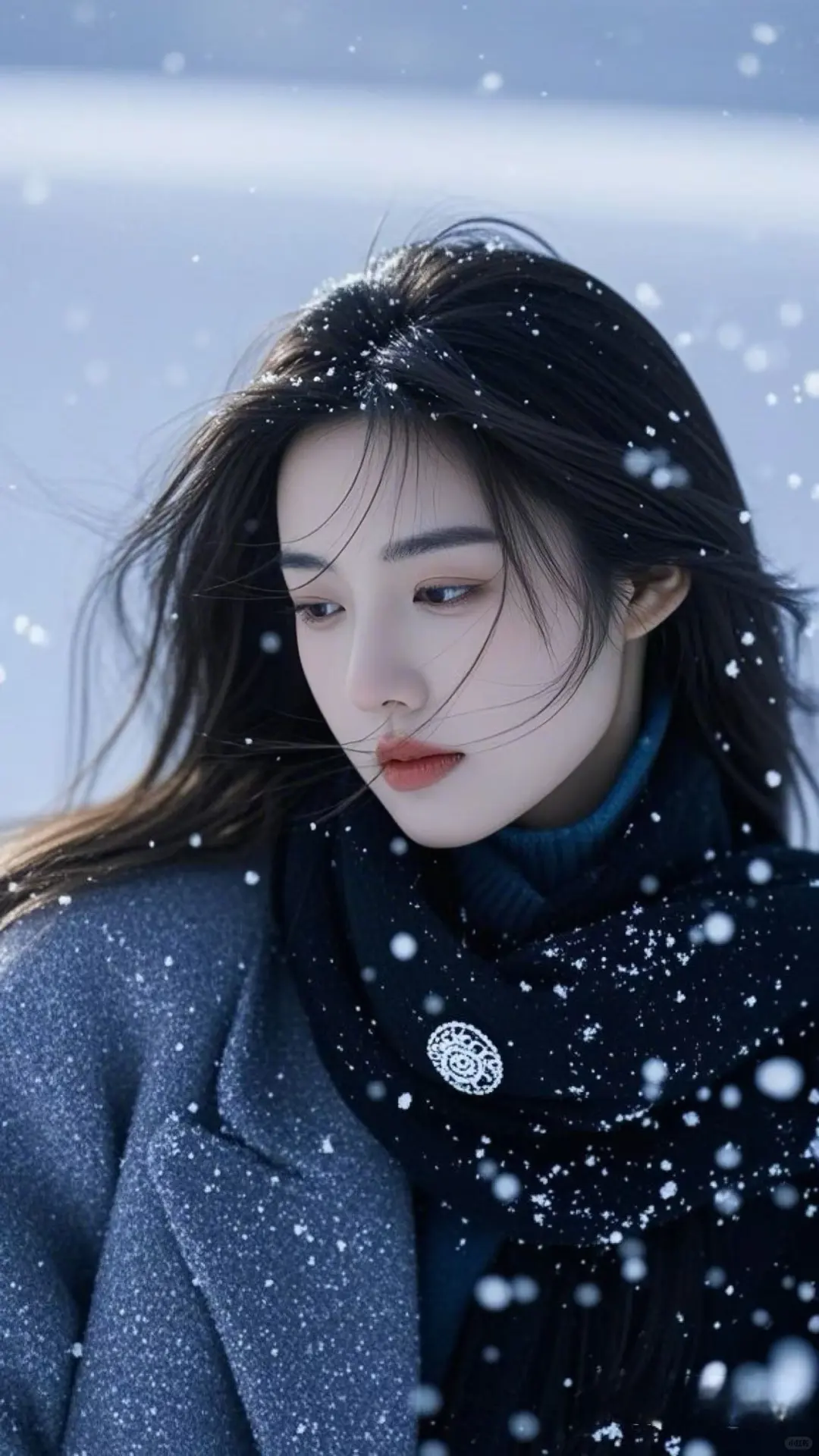 雪地女头像