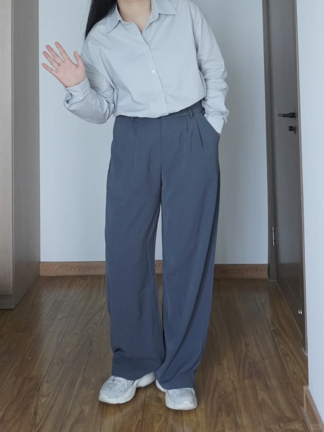 168cm/140斤 春日通勤?微胖显瘦衬衫LOOK