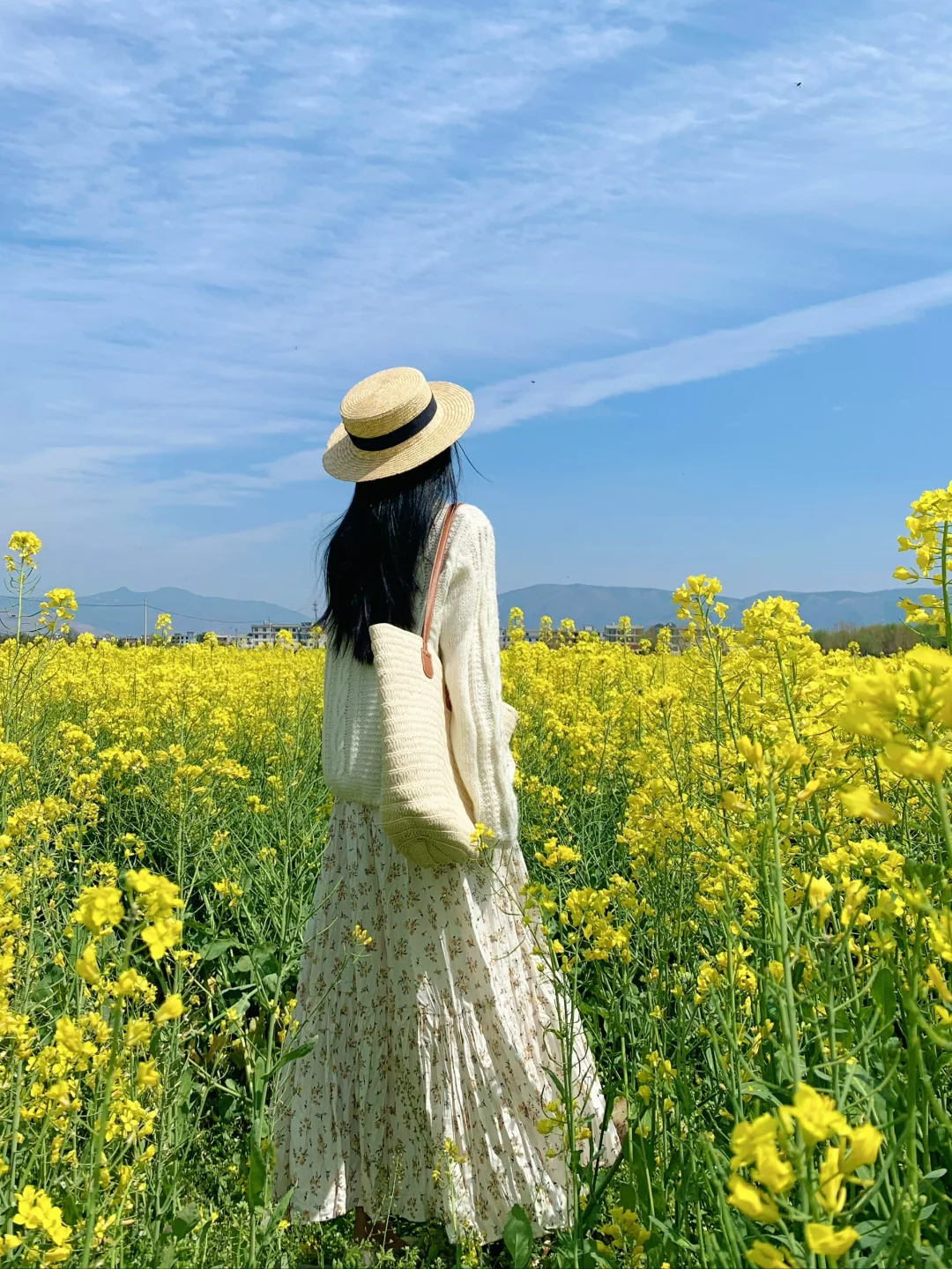 油菜花田这样拍也很好看哟