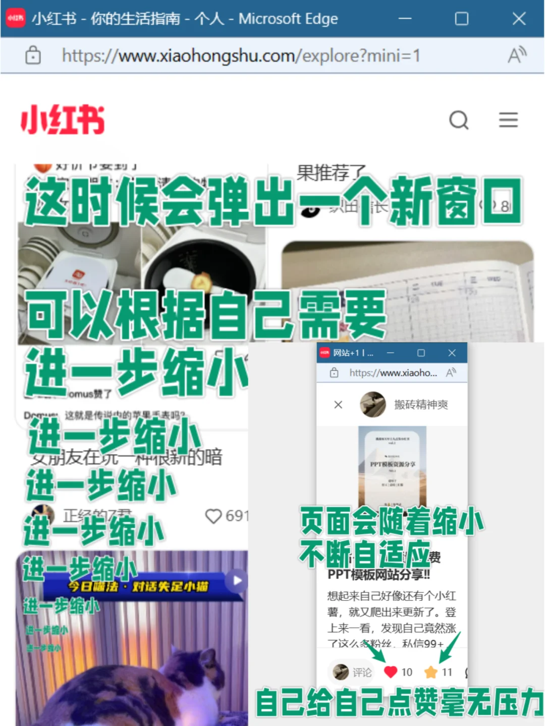 技巧+1丨小红书网页版小窗模式怎么开启摸鱼