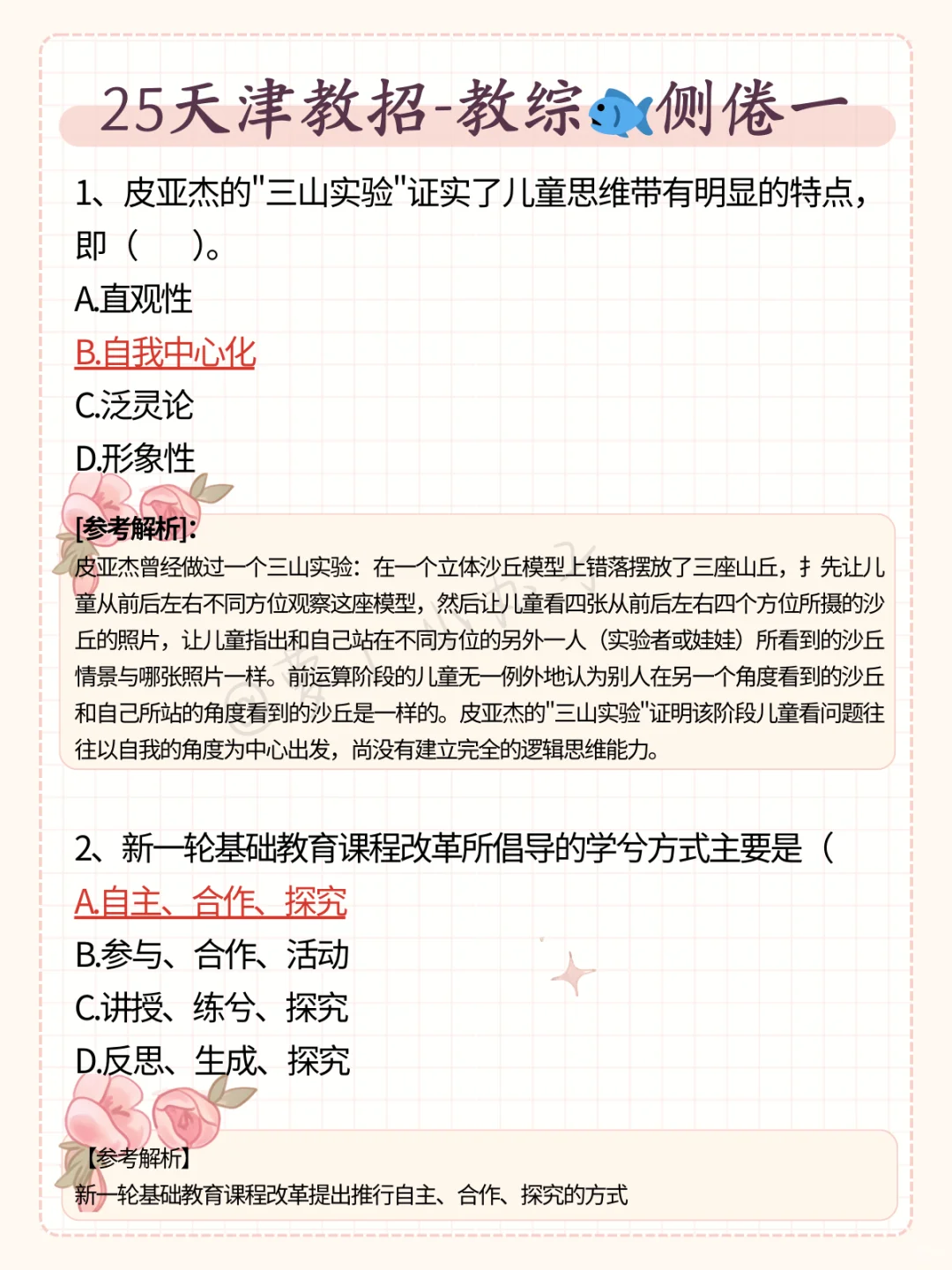 不算泄题吧！25天津教招无非这5个，直接背