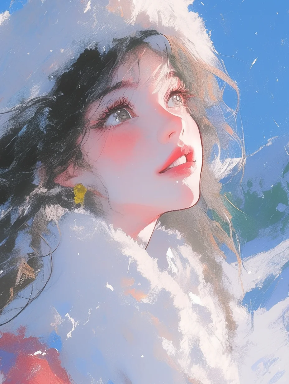 冬季治愈系女头｜雪景