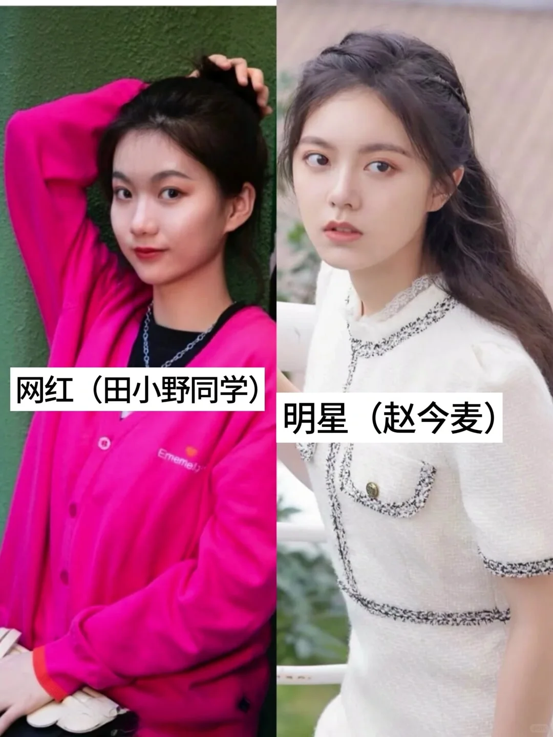 女网红vs女明星 谁的颜值更高