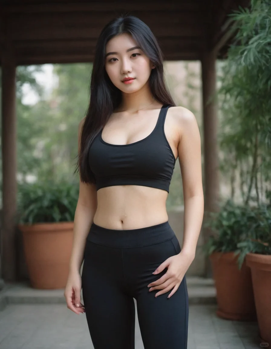 练习瑜伽的美女