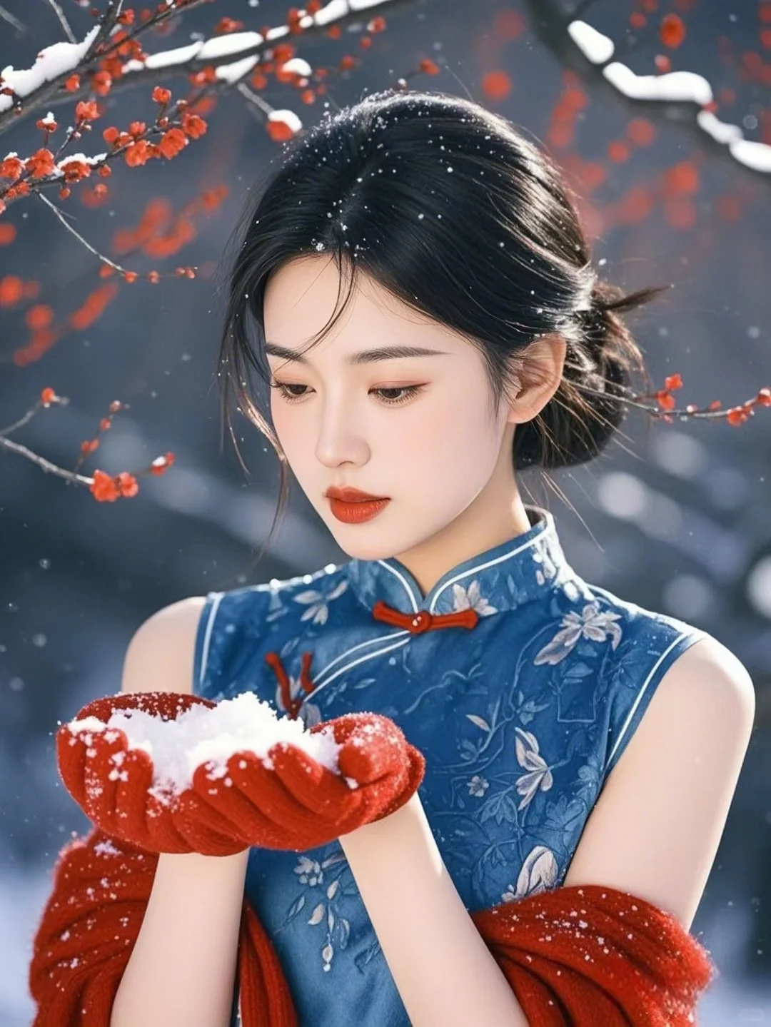 雪一落就美成了诗