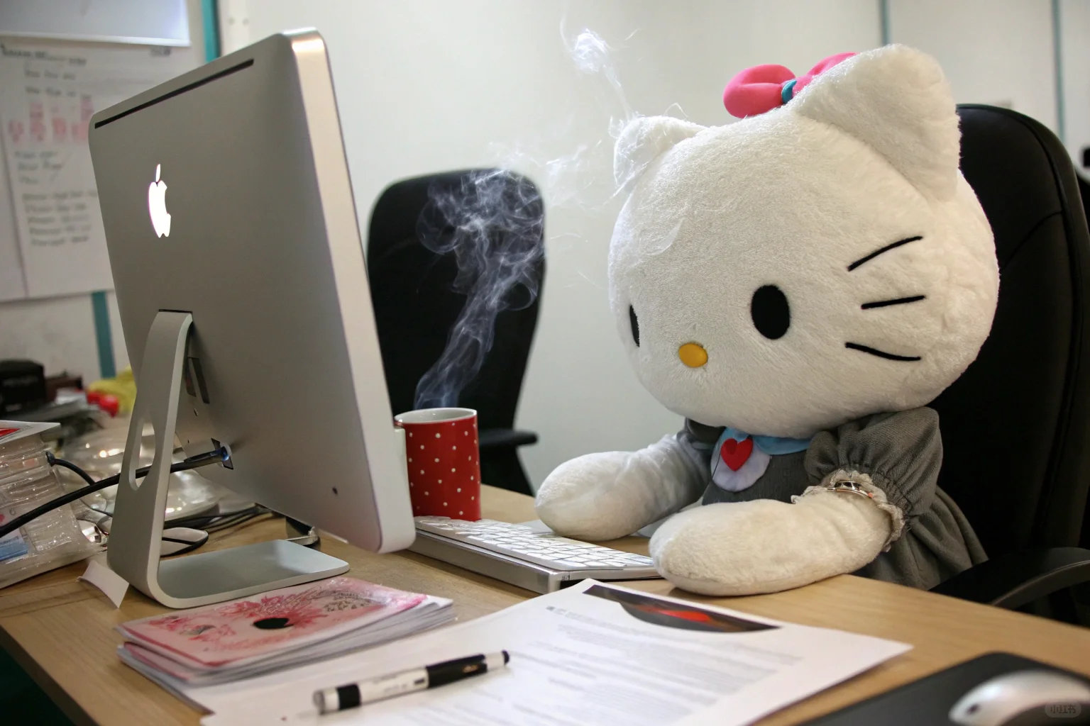 打工仔Hello Kitty电脑壁纸