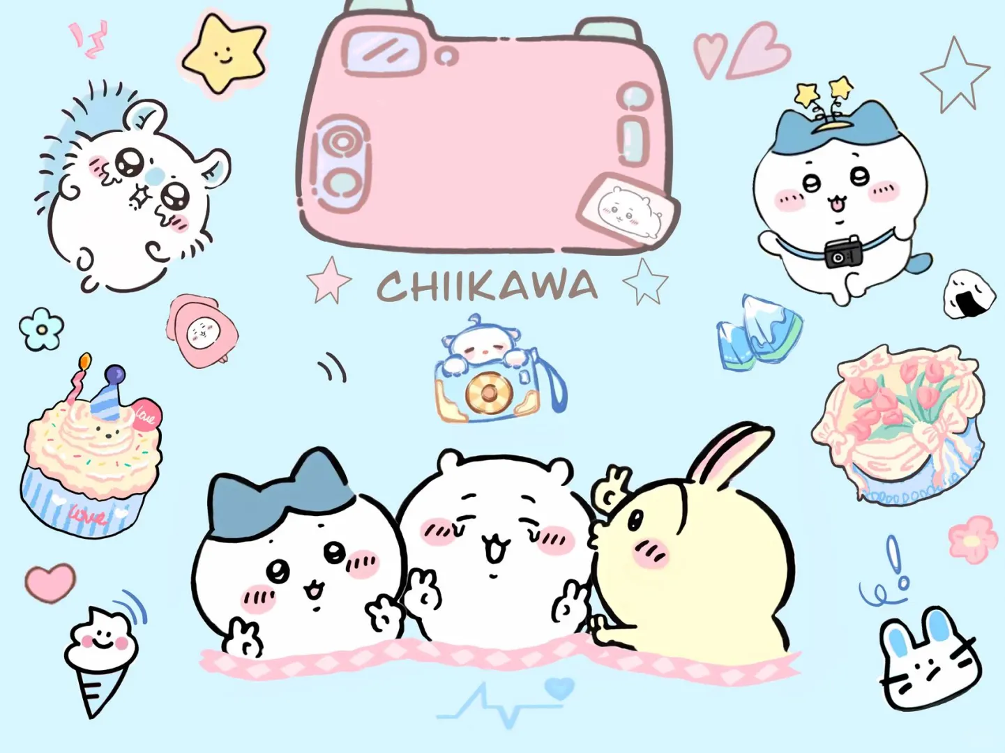 平板壁纸·Chiikawa✨大家一起来自拍哇 ||Chi