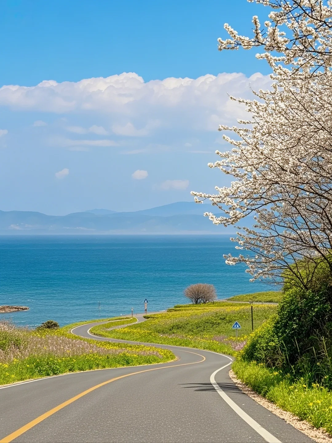 海畔花开，路漫心舒。