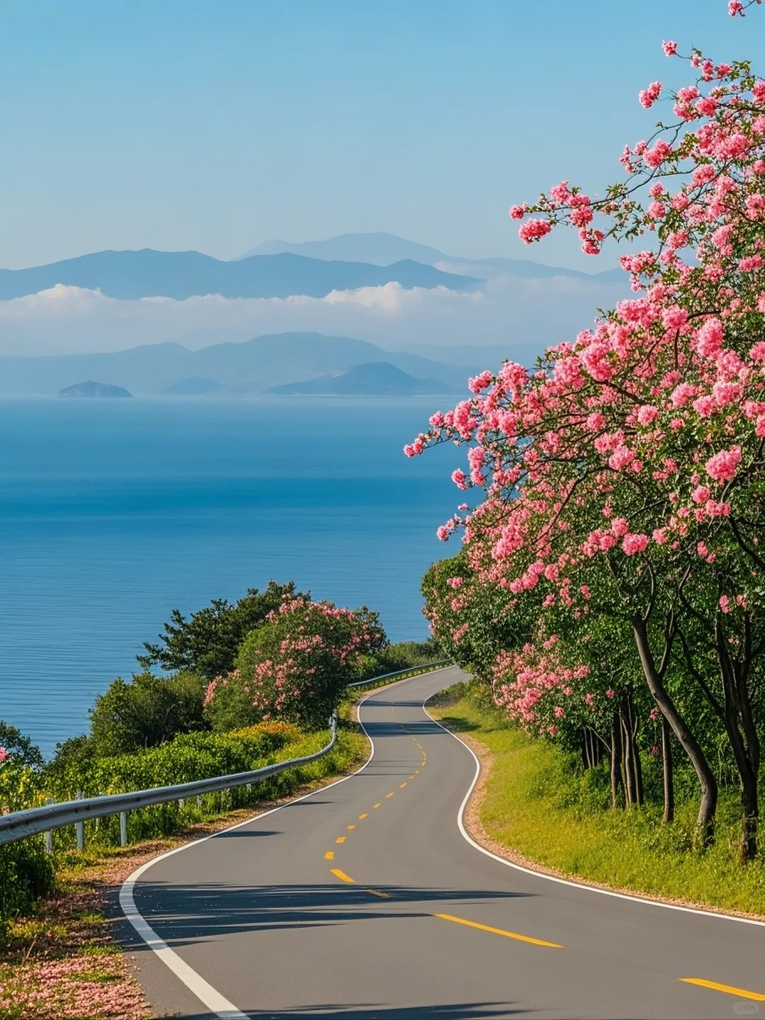 海畔花开，路漫心舒。