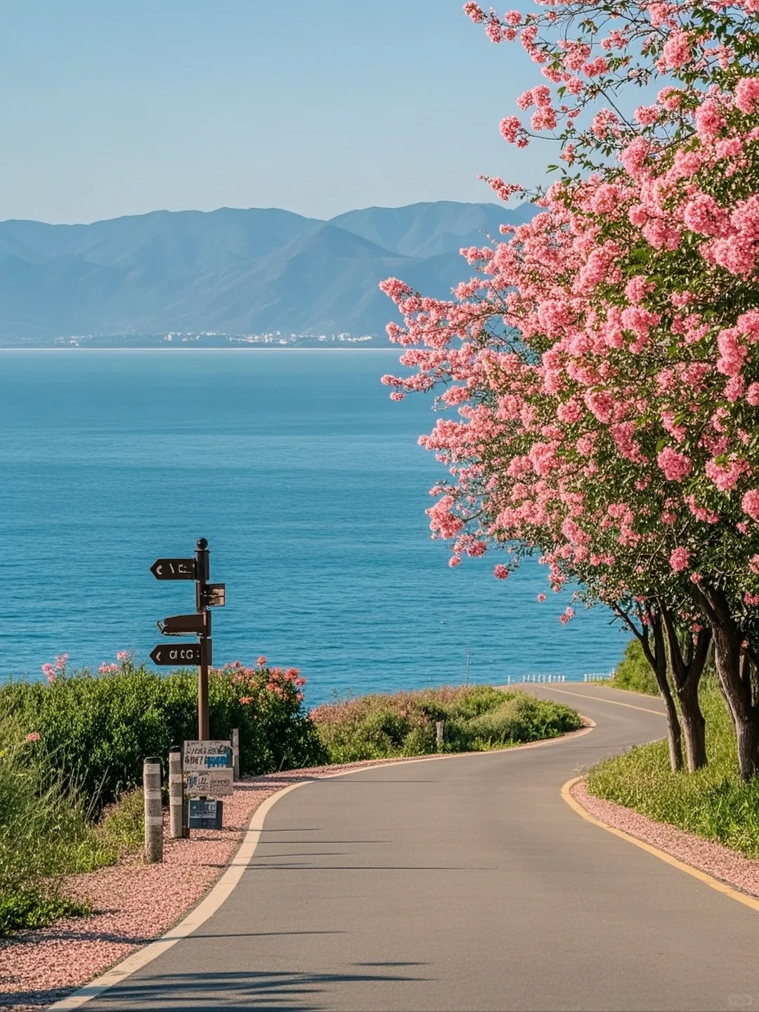 海畔花开，路漫心舒。