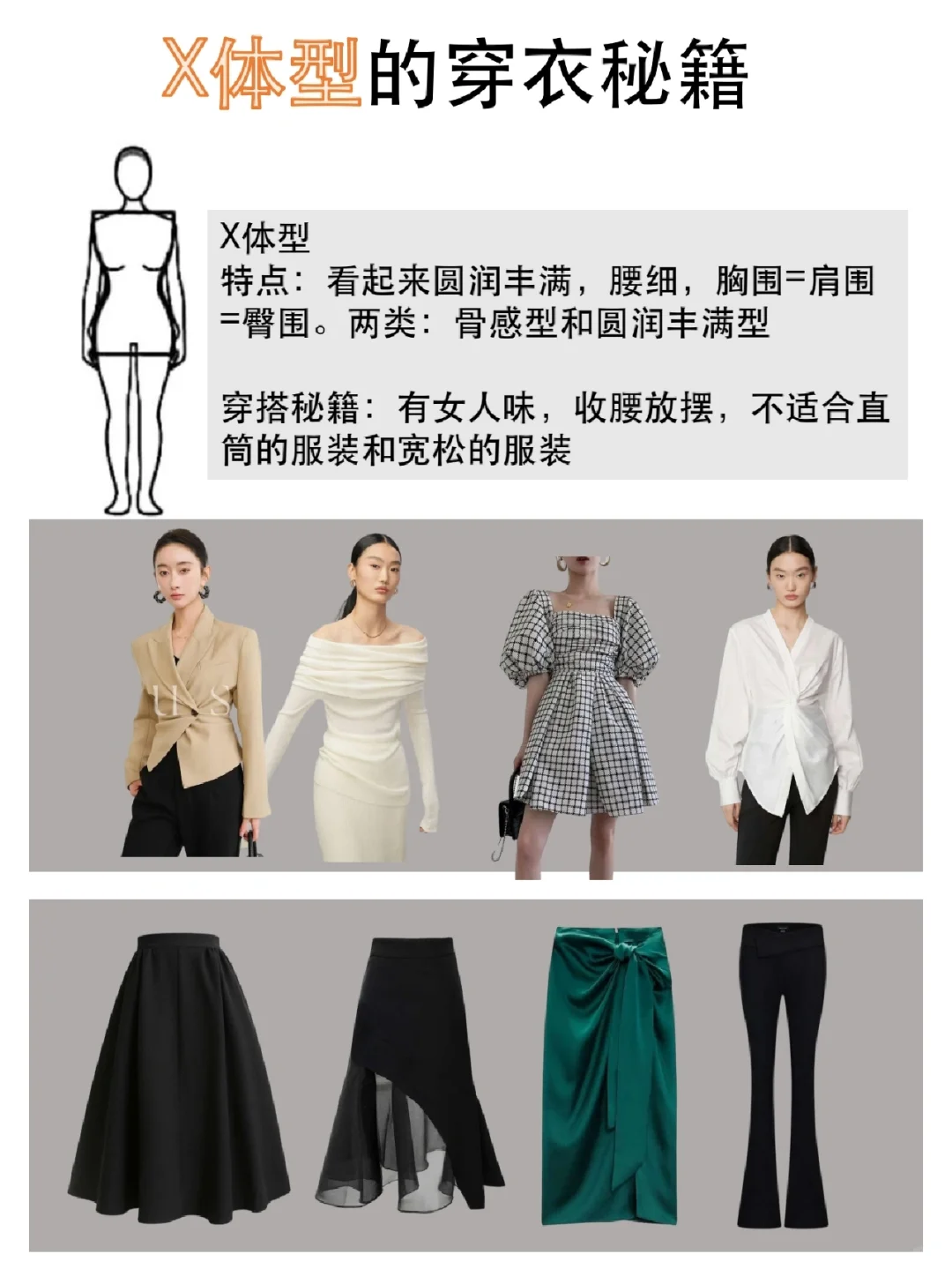 不同体型适合的服装，服装门店搭配师必备