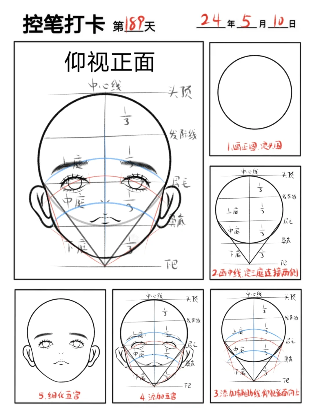 插画师怎样练成的青年头部透视合集