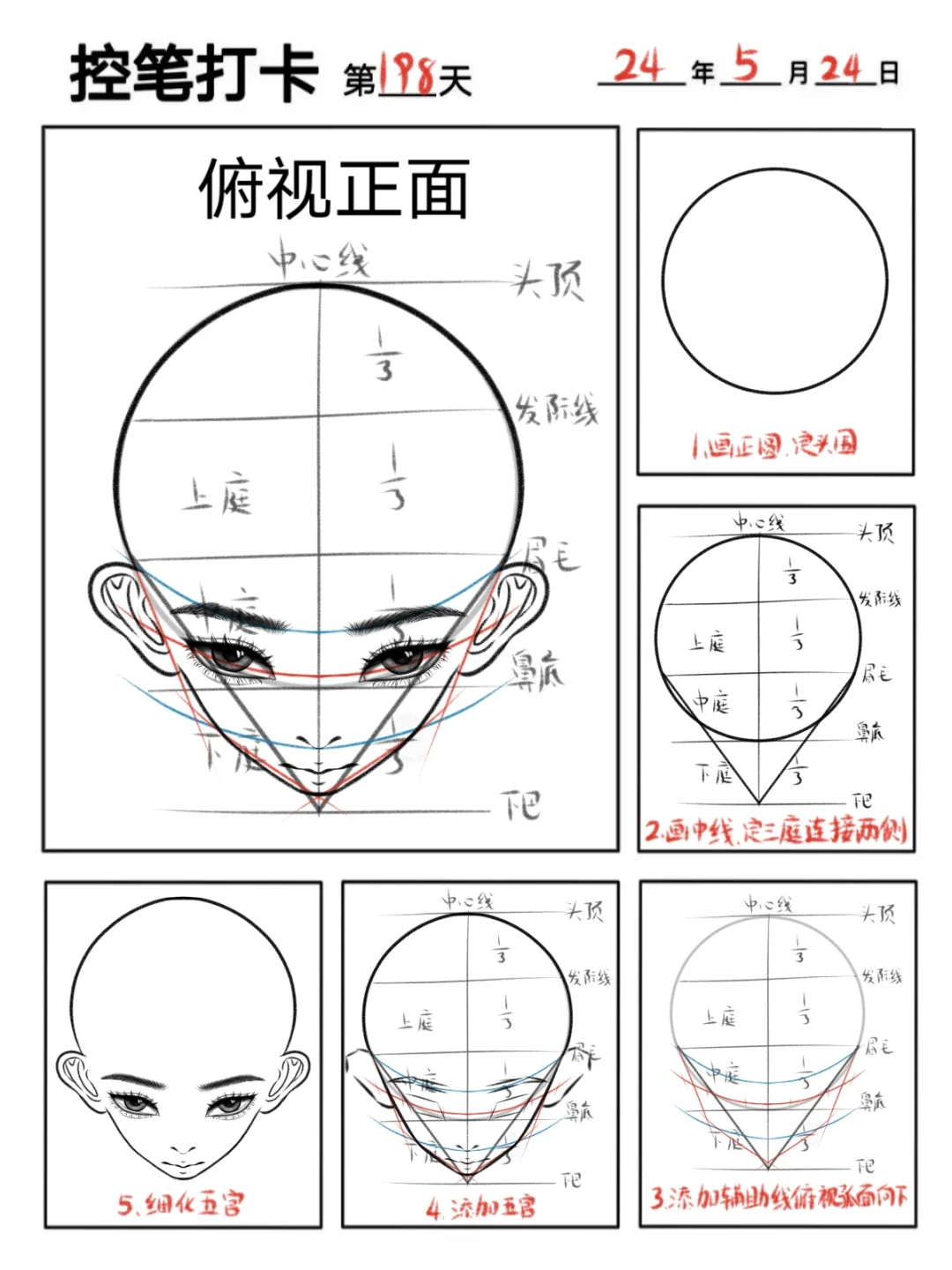 插画师怎样练成的青年头部透视合集