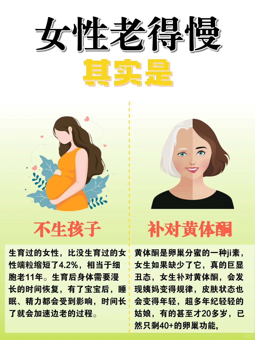 女人老的慢的原因其实是……