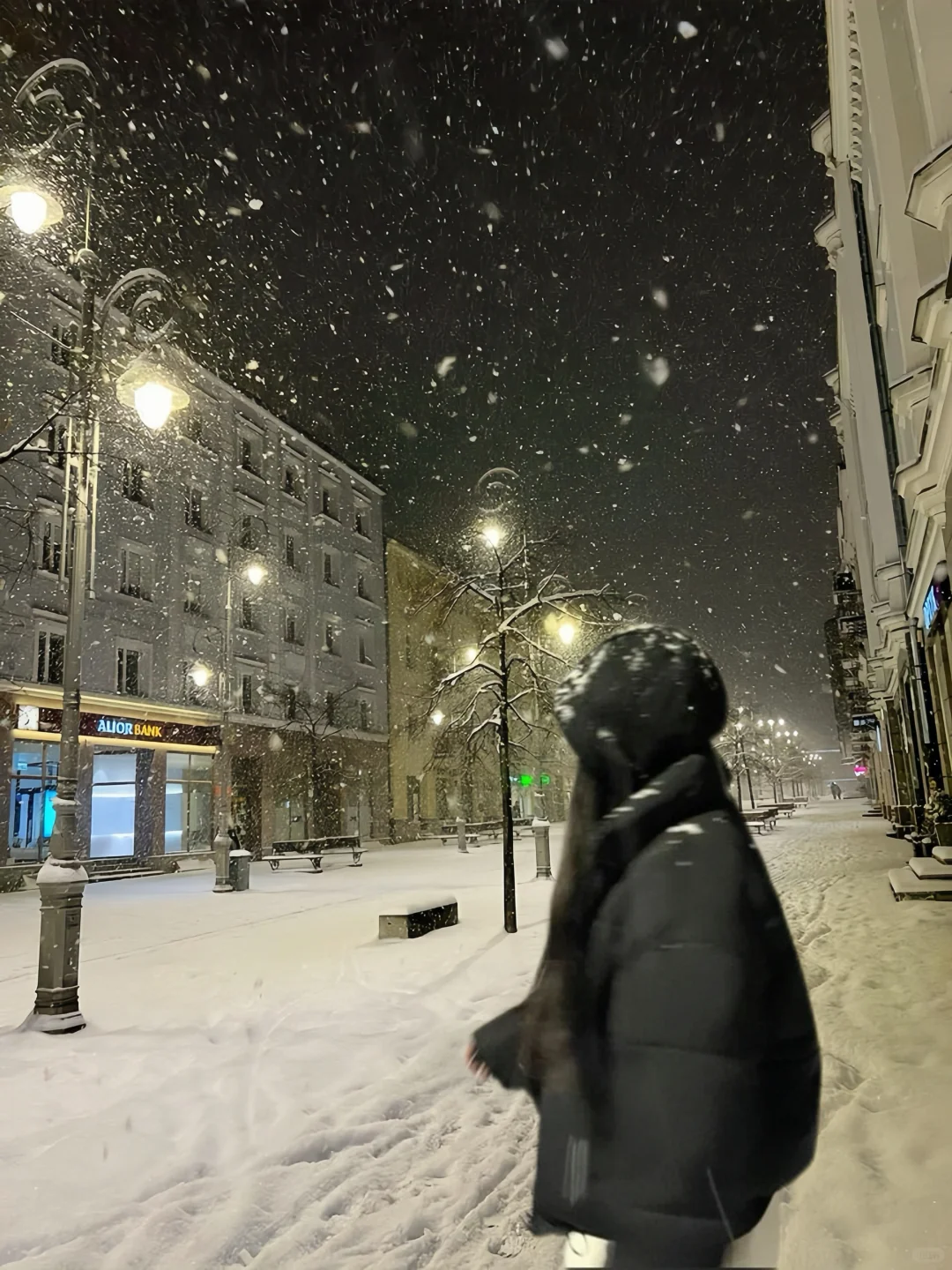 火爆全网风下雪人物氛围感图片拿了留痕