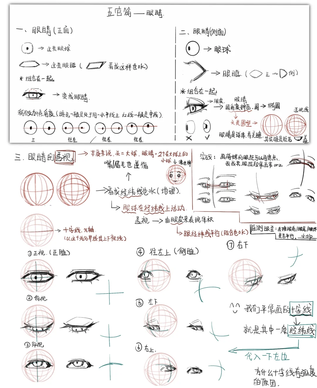 我流五官透视法——眼睛篇