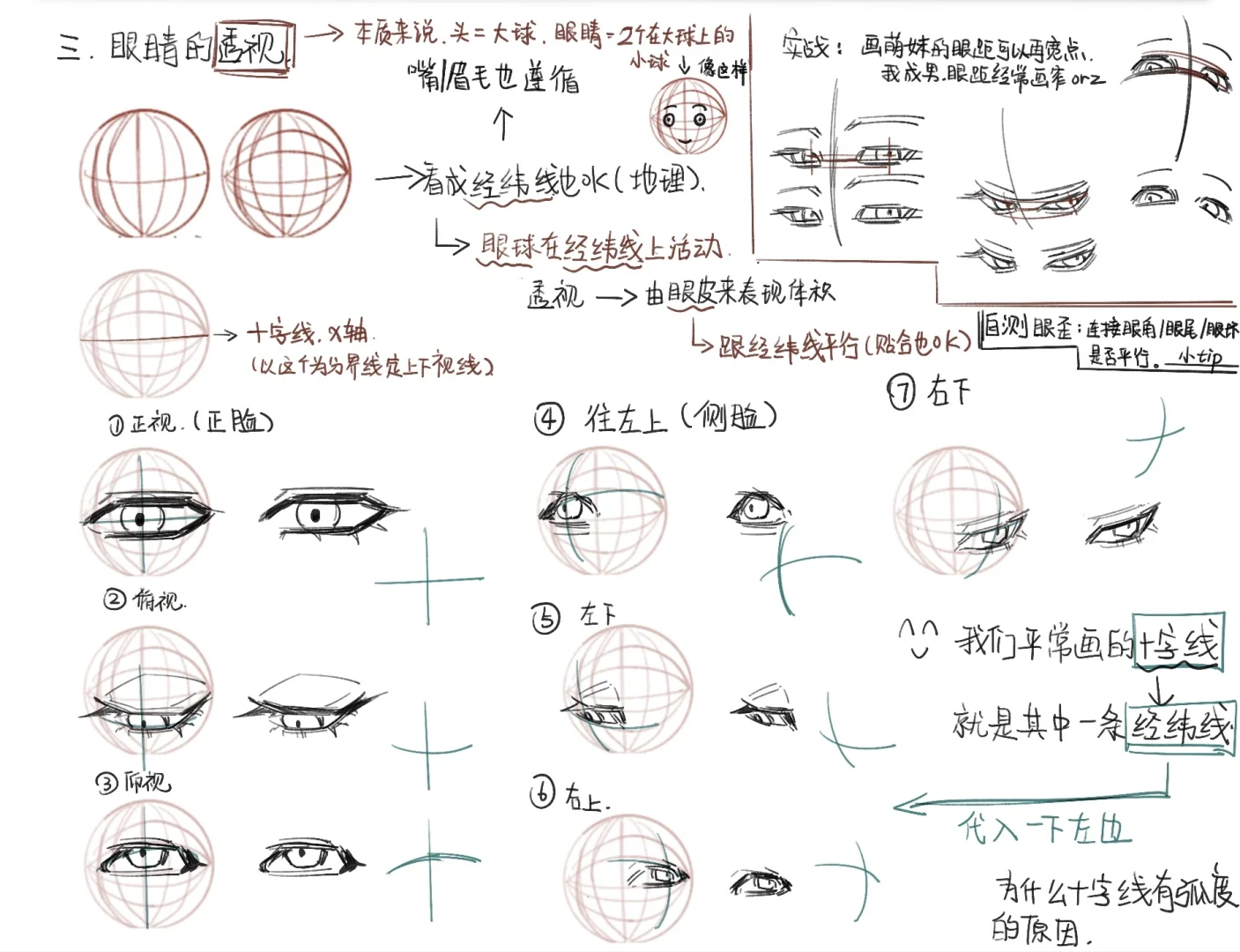 我流五官透视法——眼睛篇