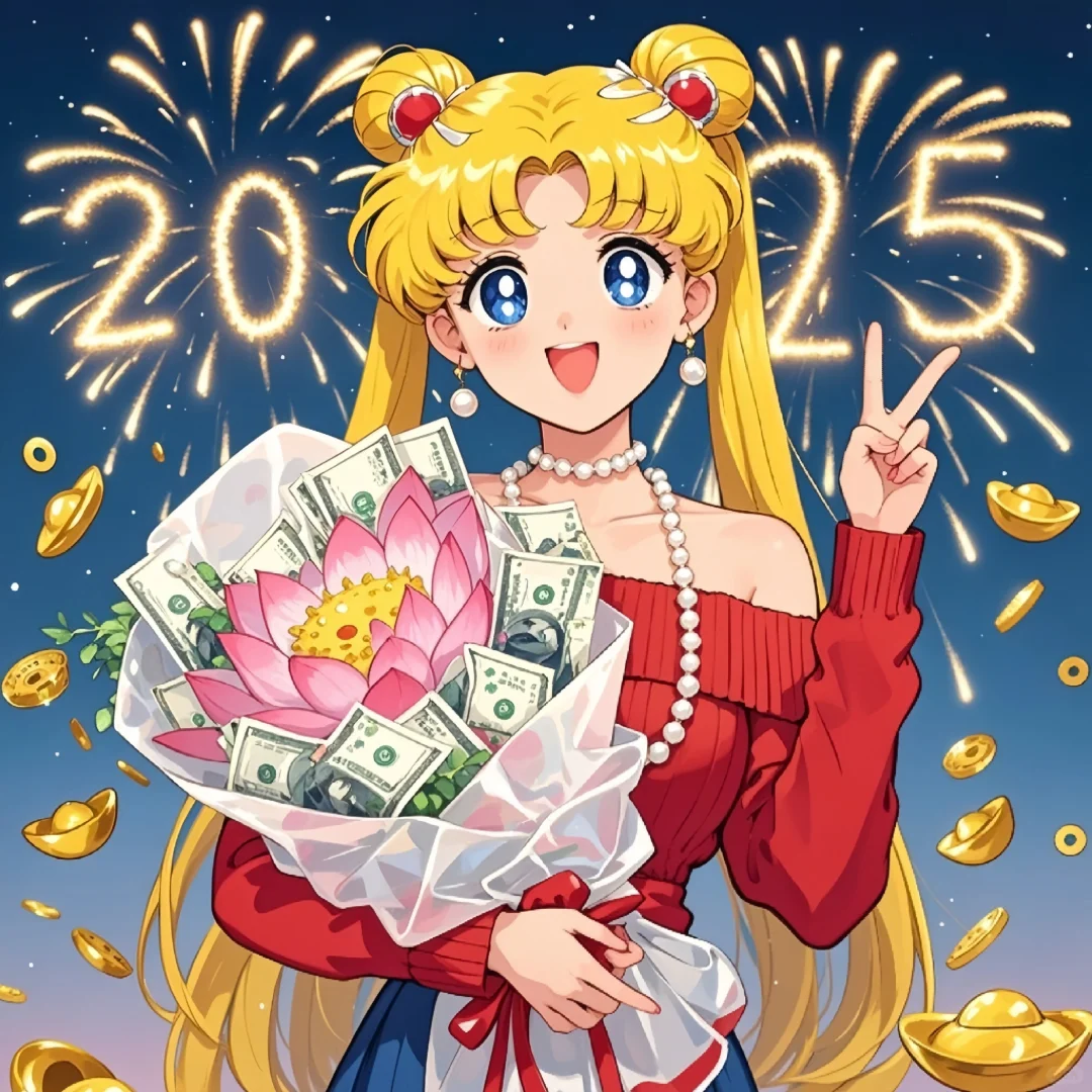 “荷”气生财❤️2025美少女新年头像