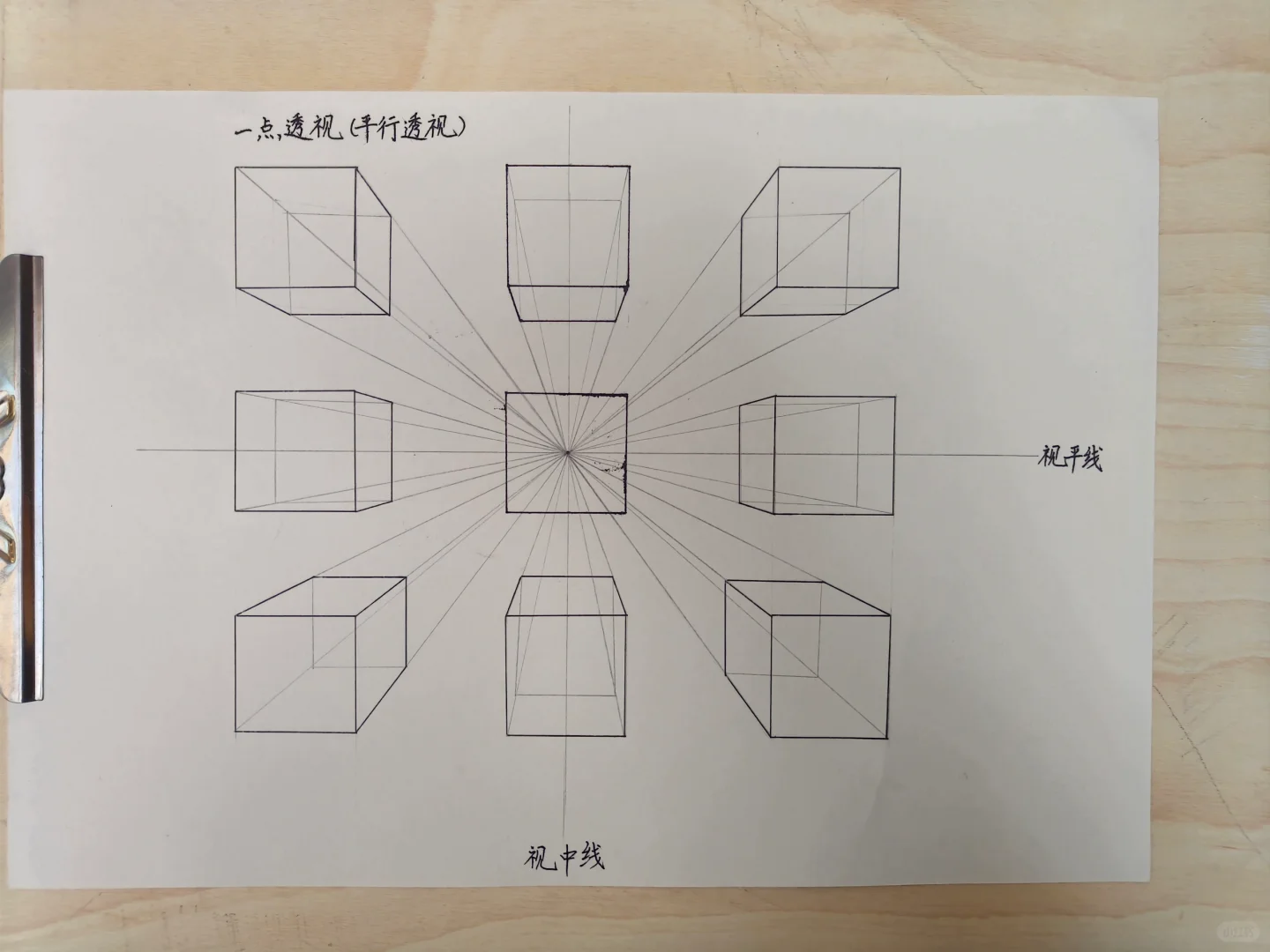 33岁学素描第8⃣️天，透视。