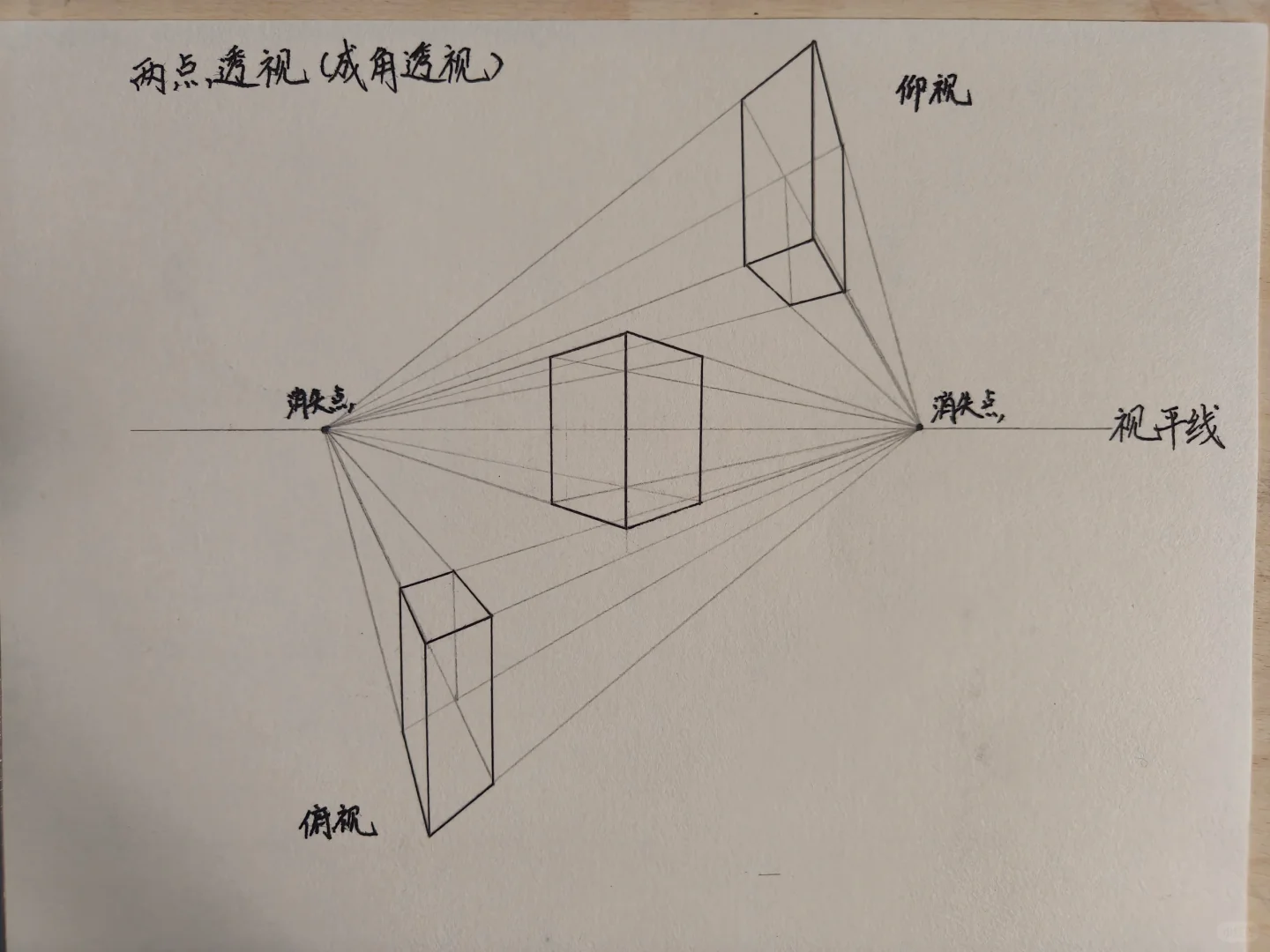 33岁学素描第8⃣️天，透视。