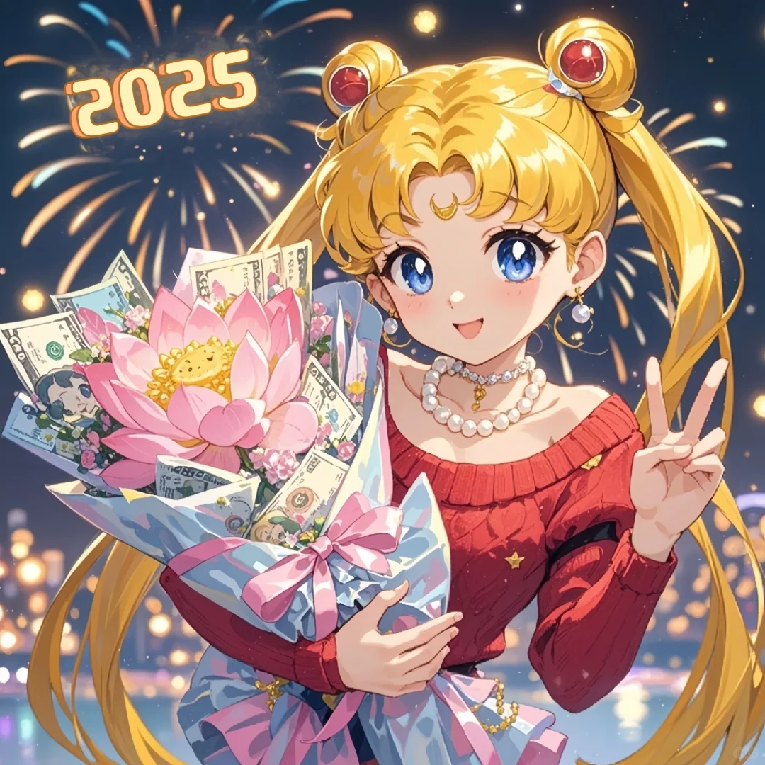 “荷”气生财❤️2025美少女新年头像