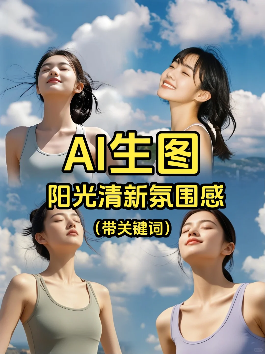 豆包ai阳光清新氛围感美女（含关键词）