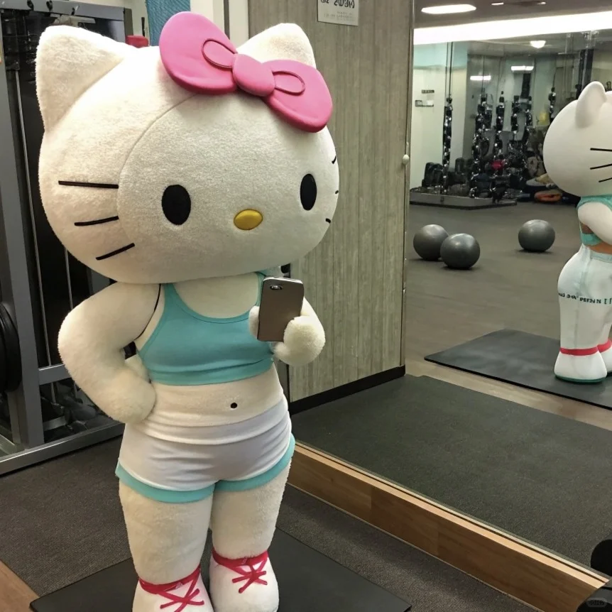 像不像你发给crush的健身照?hellokitty