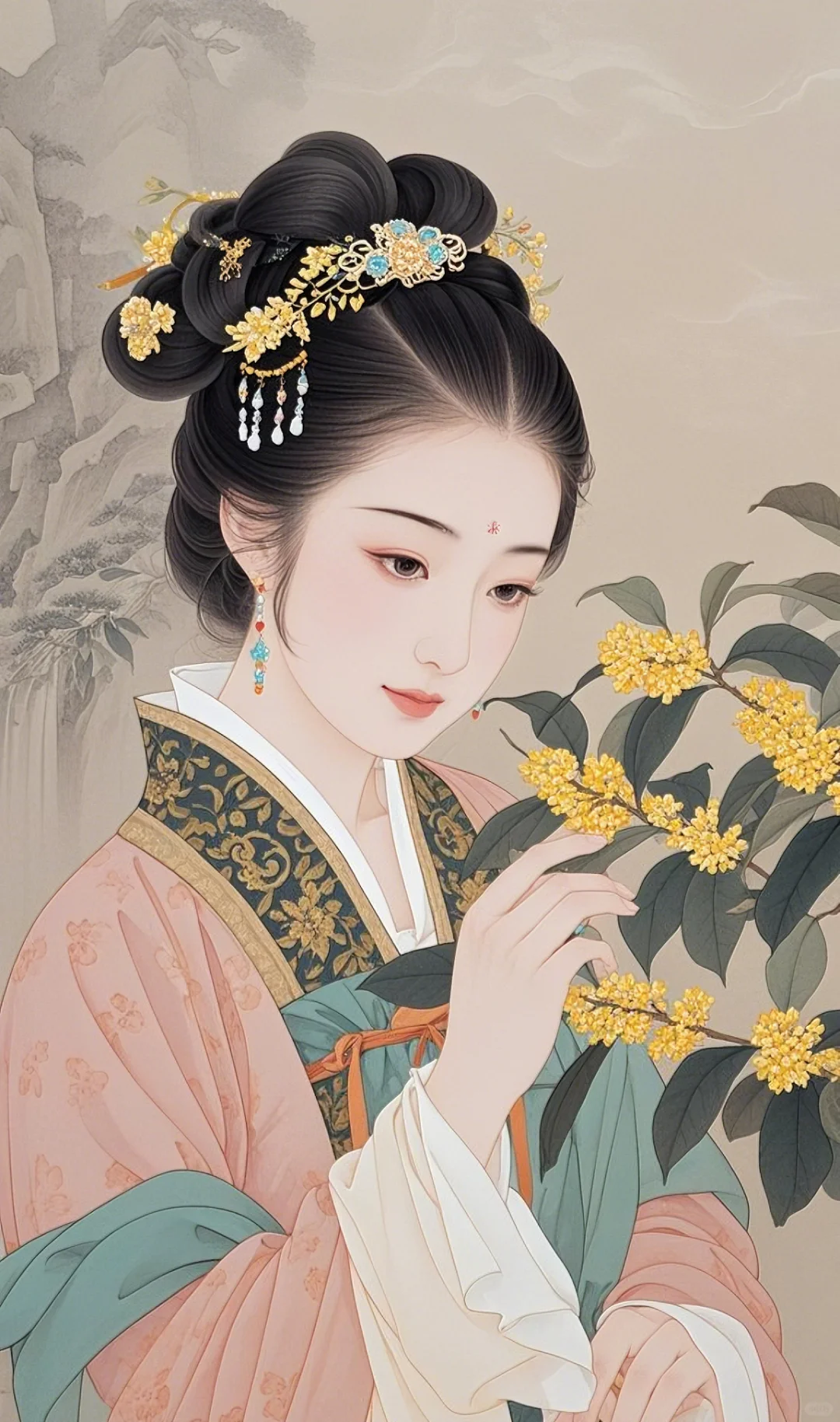 唯美古风桂花美人图鉴