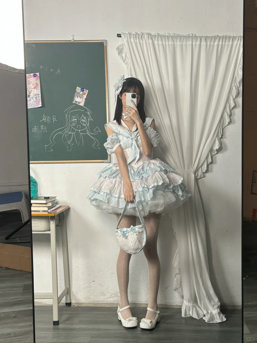 lolita日常｜超喜欢这条小裙子的可拆水手领！